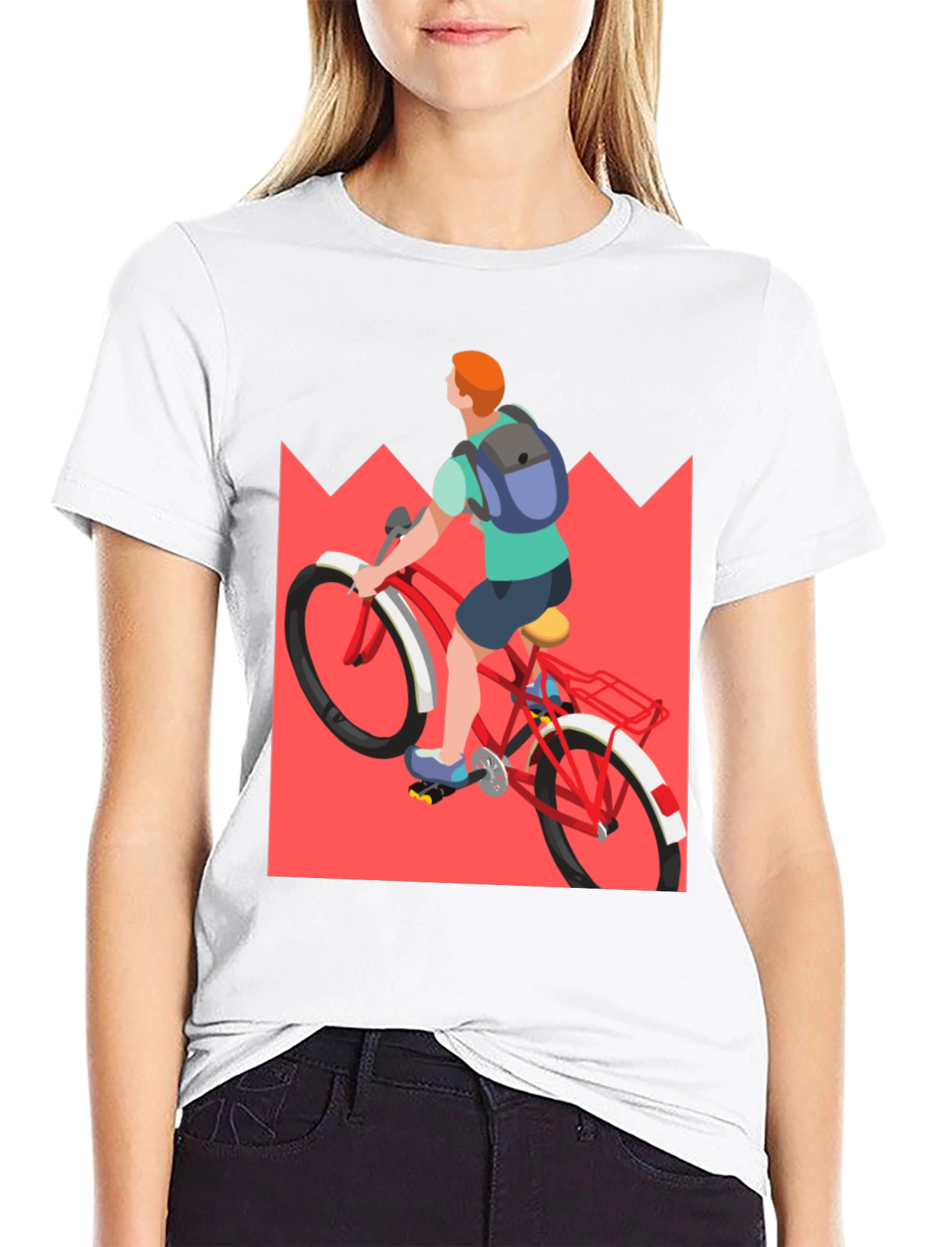 Cycling T-Shirt: Mountain Ride Design
