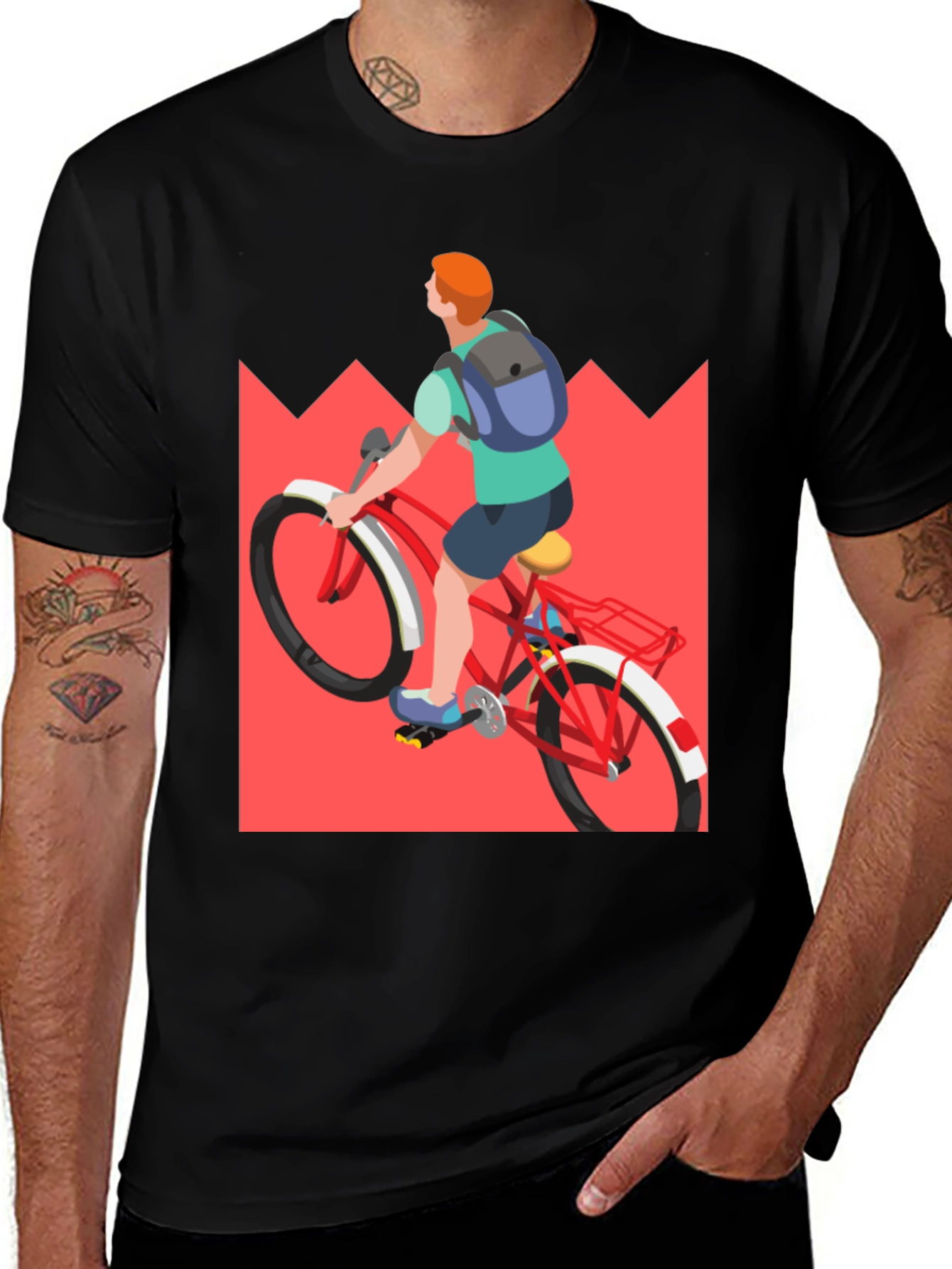Cycling T-Shirt: Mountain Ride Design
