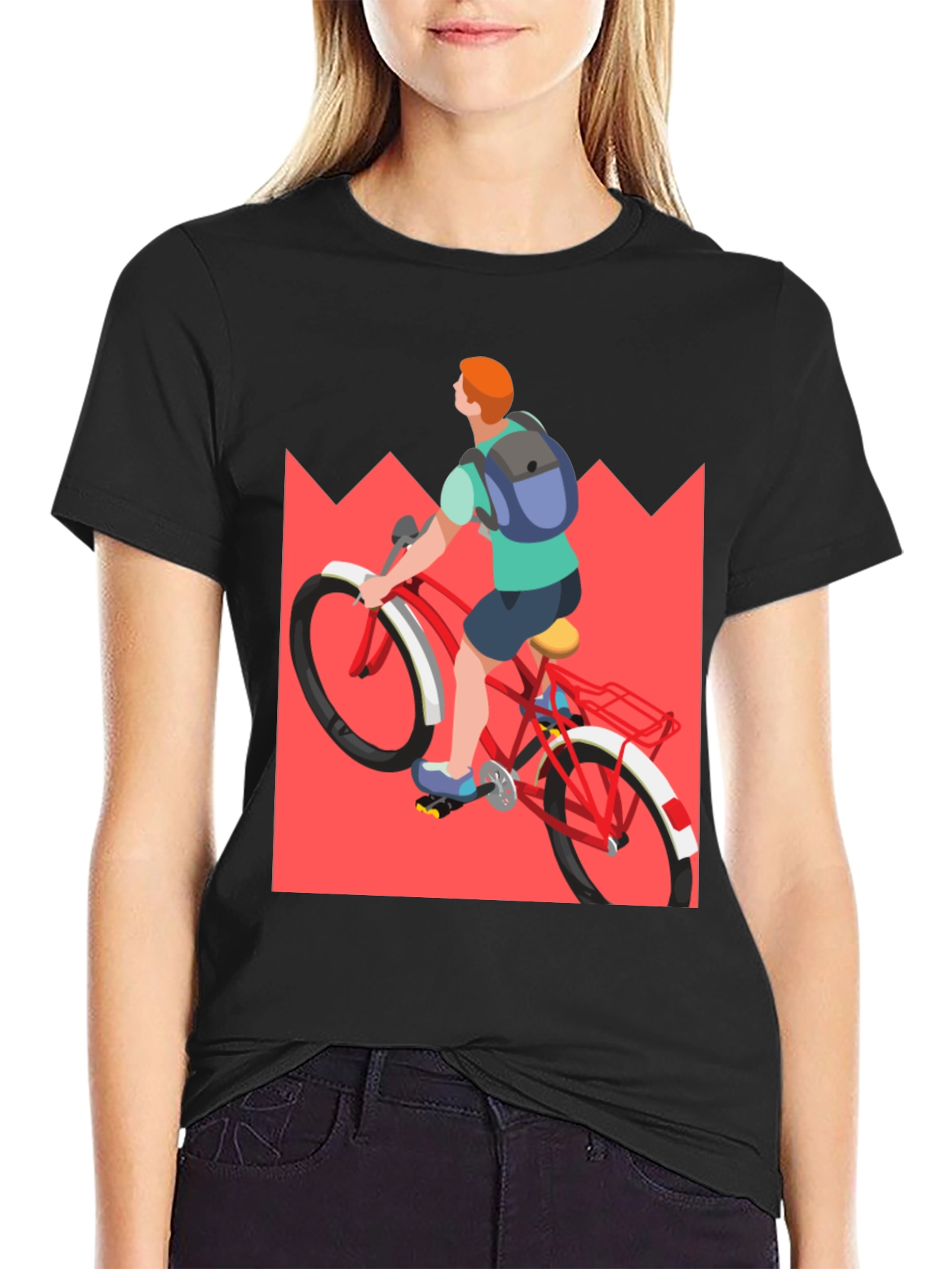 Cycling T-Shirt: Mountain Ride Design