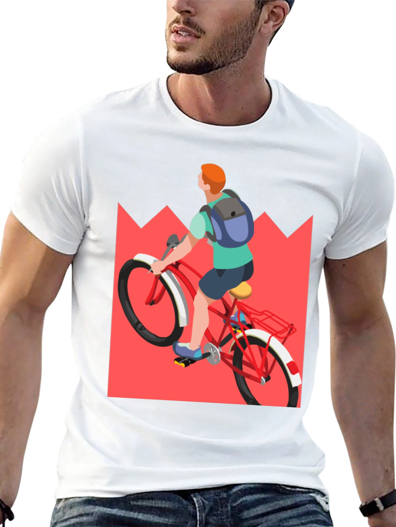 Cycling T-Shirt: Mountain Ride Design