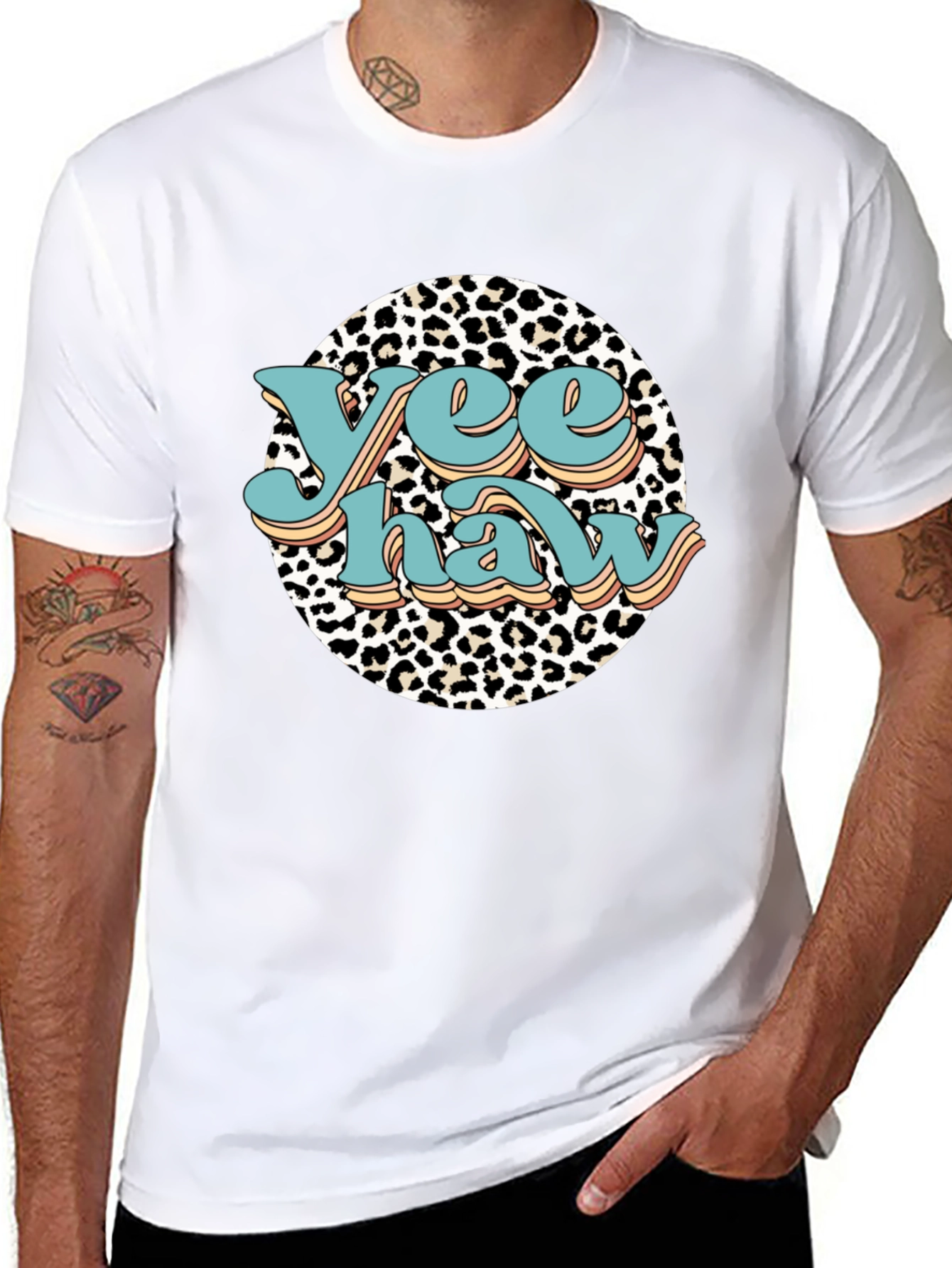 Yeehaw Leopard Print Graphic Tee