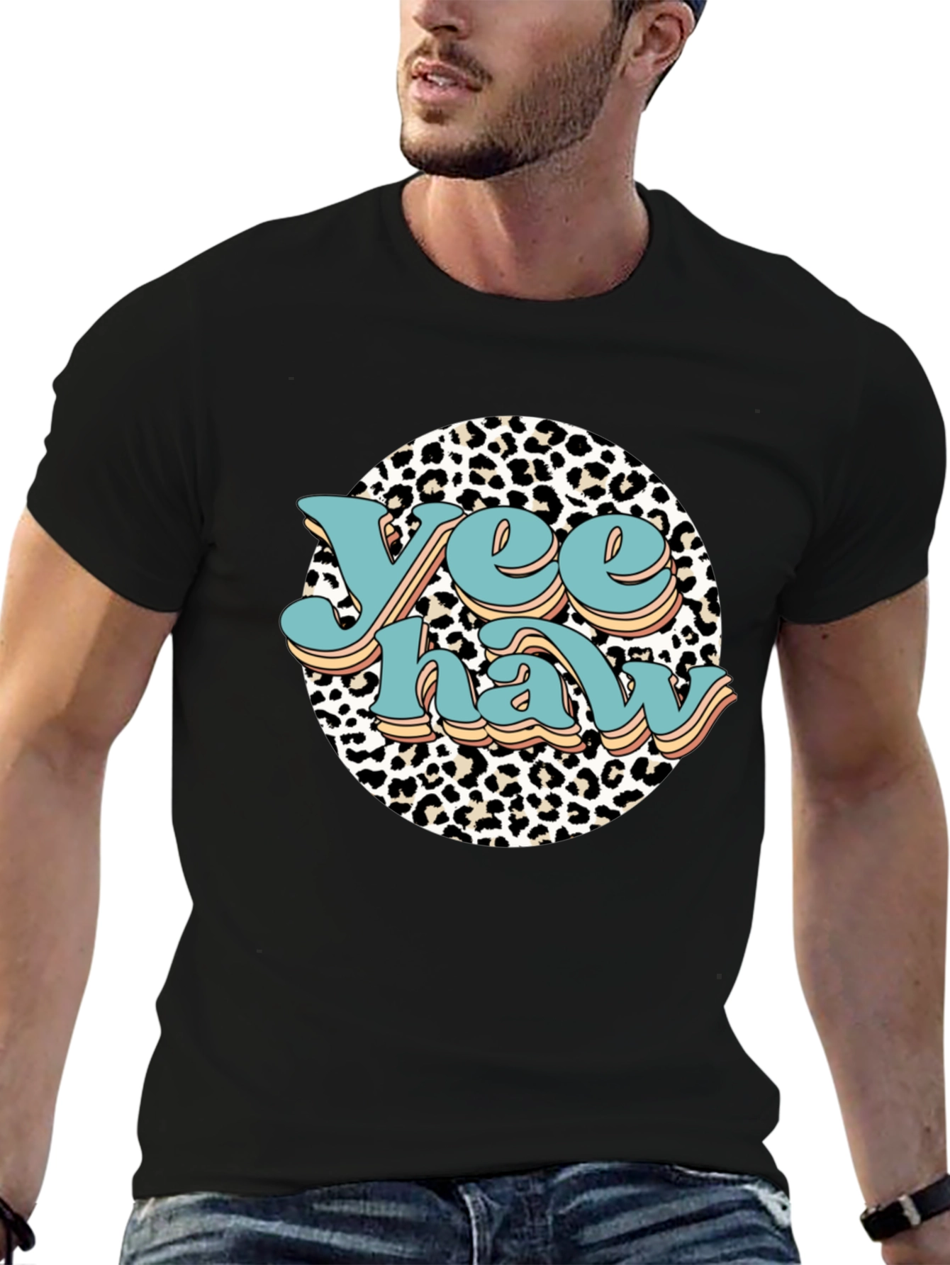 Yeehaw Leopard Print Graphic Tee