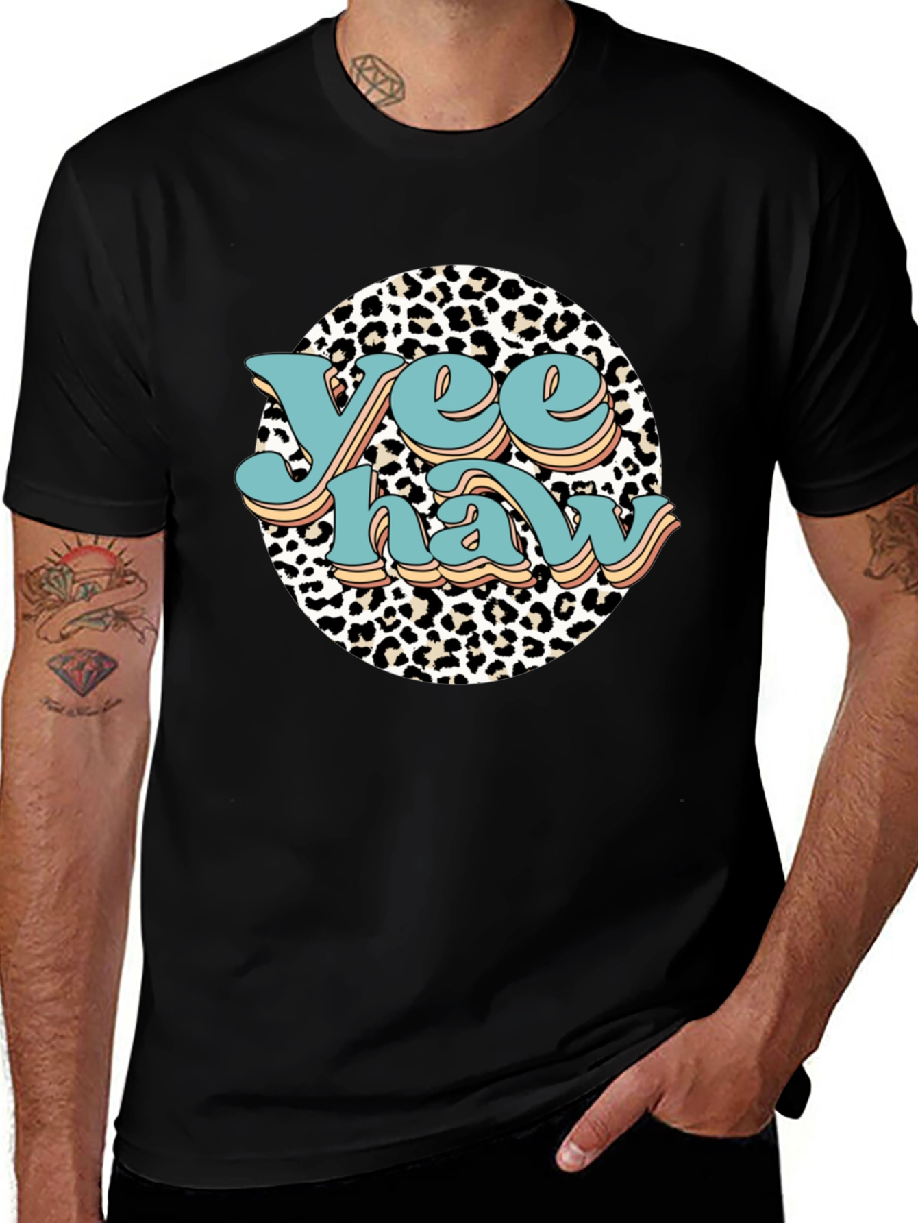 Yeehaw Leopard Print Graphic Tee