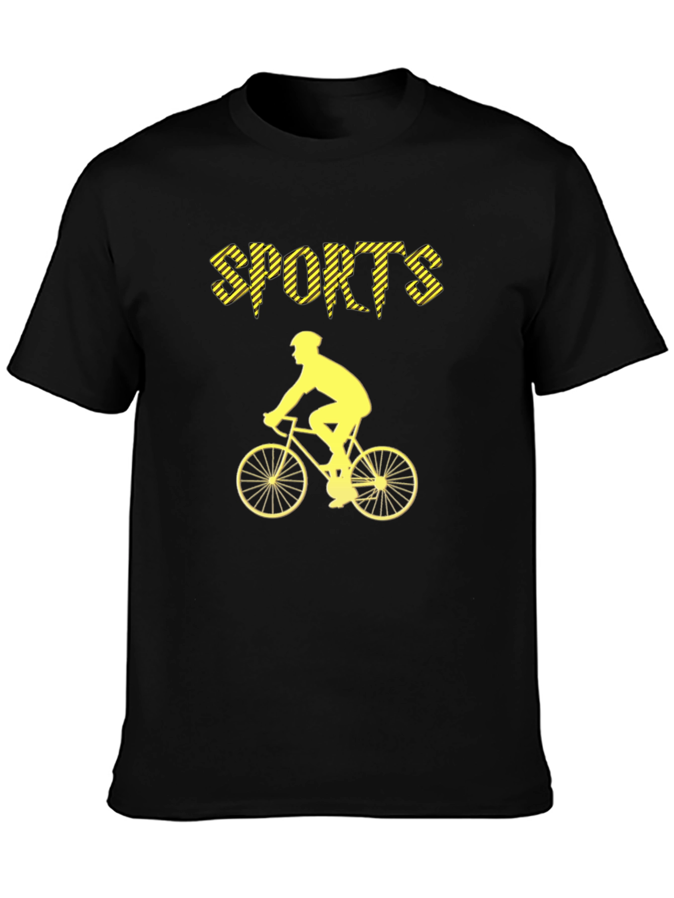 Sports Cyclist Graphic Tee - Black