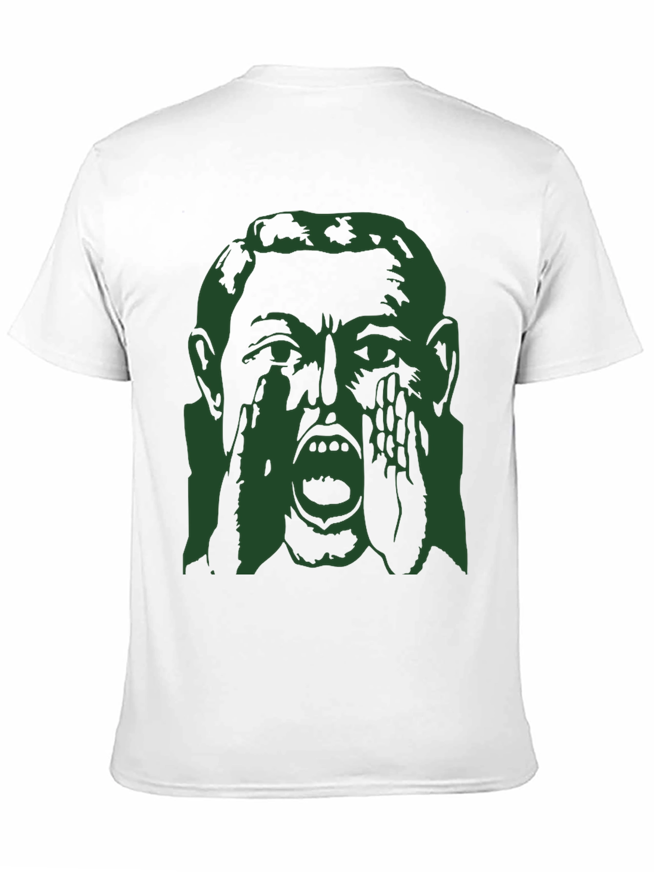 Screaming Face Graphic Print Black T-Shirt