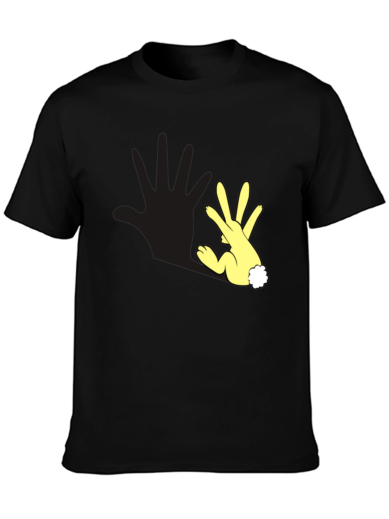 Hand Shadow Bunny T-Shirt - Unique Design!