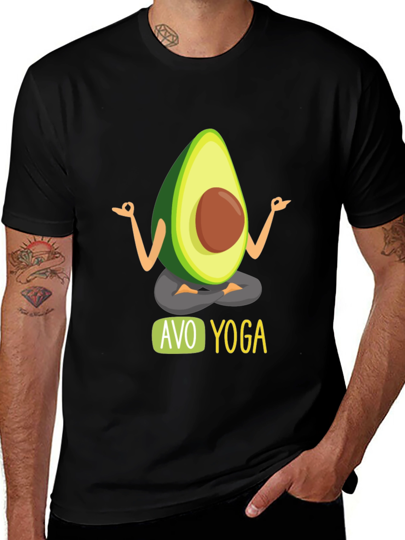 Avo Yoga Mens Black T-Shirt