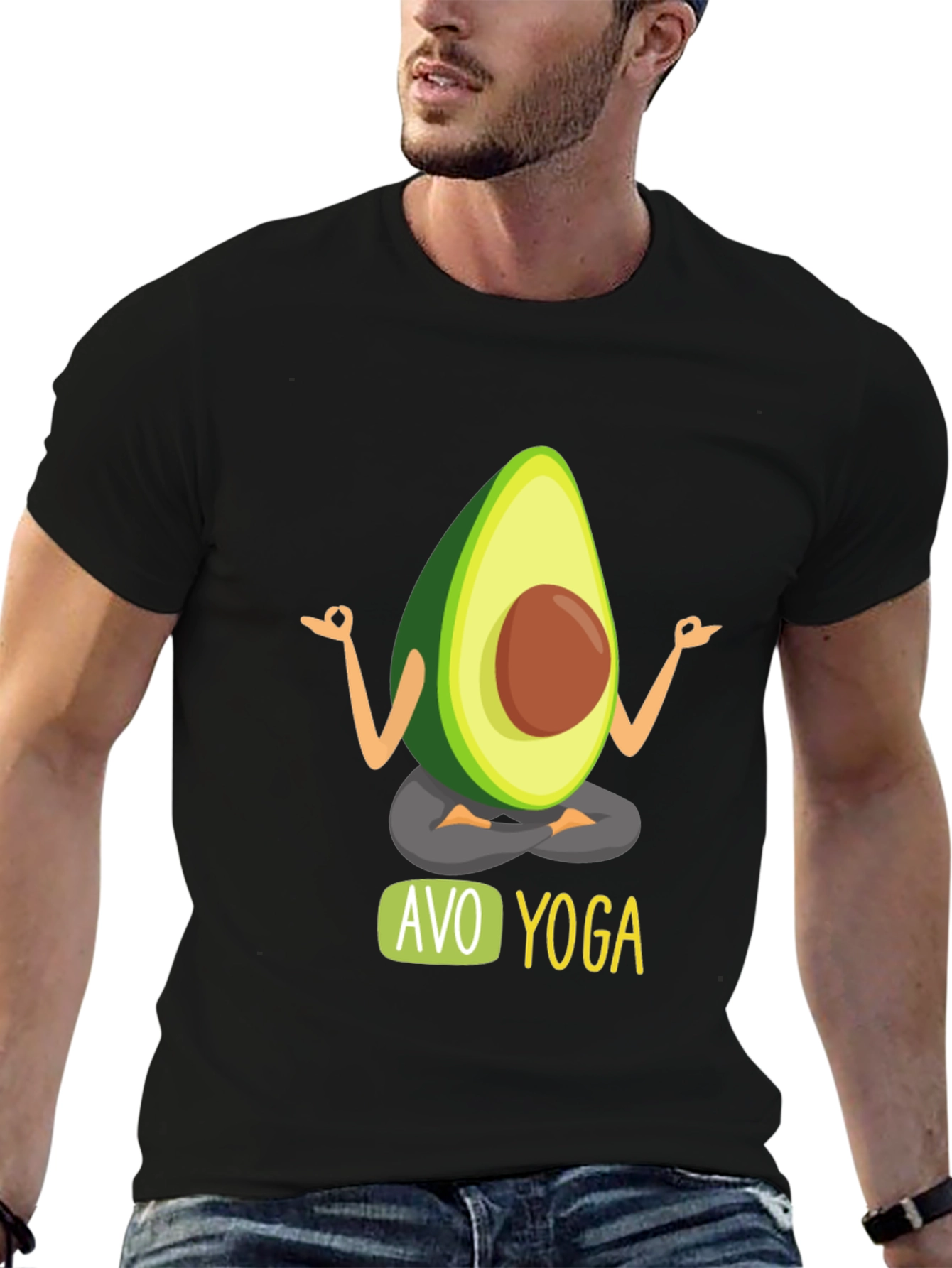Avo Yoga Mens Black T-Shirt