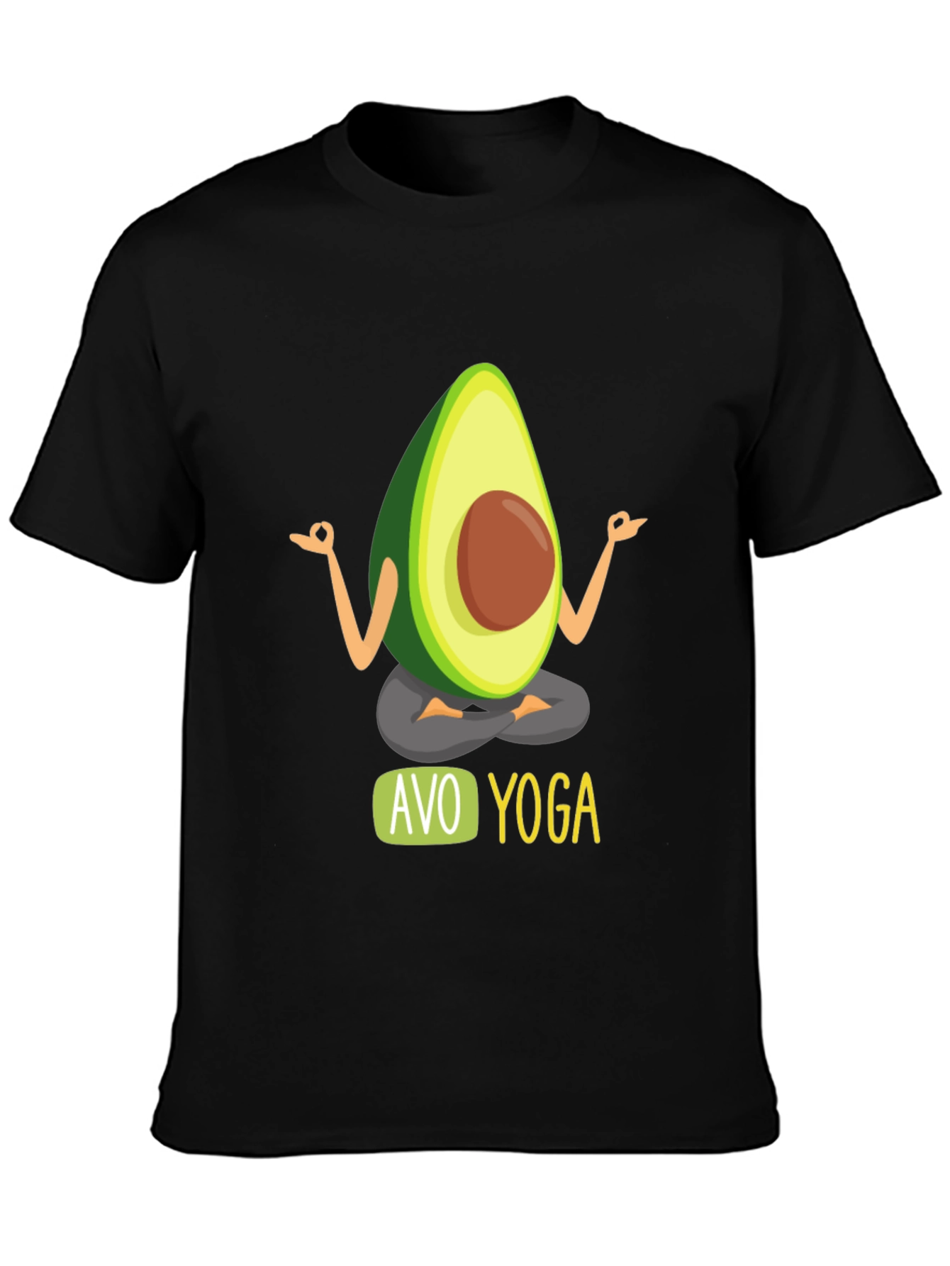 Avo Yoga Mens Black T-Shirt