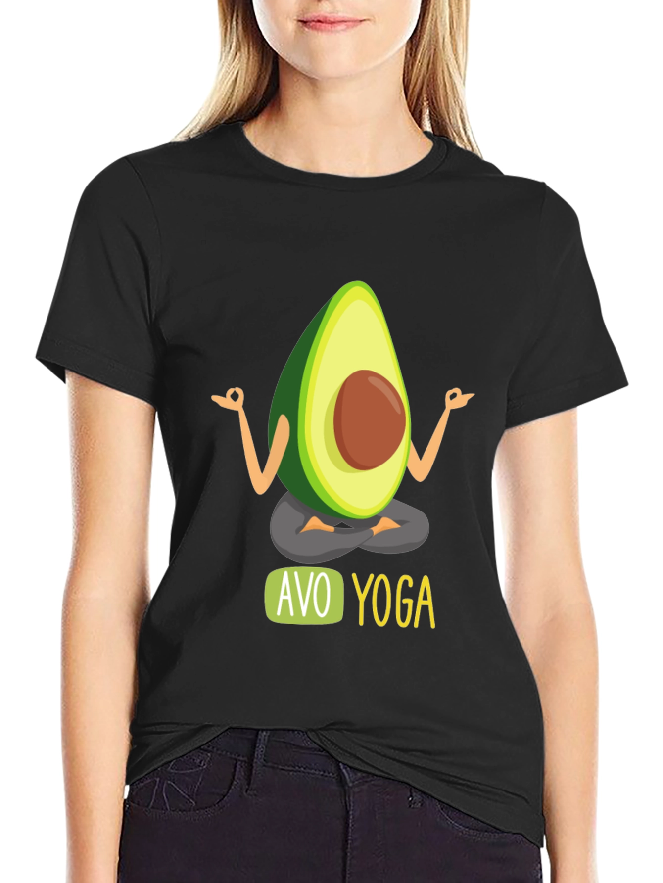 Avo Yoga Mens Black T-Shirt