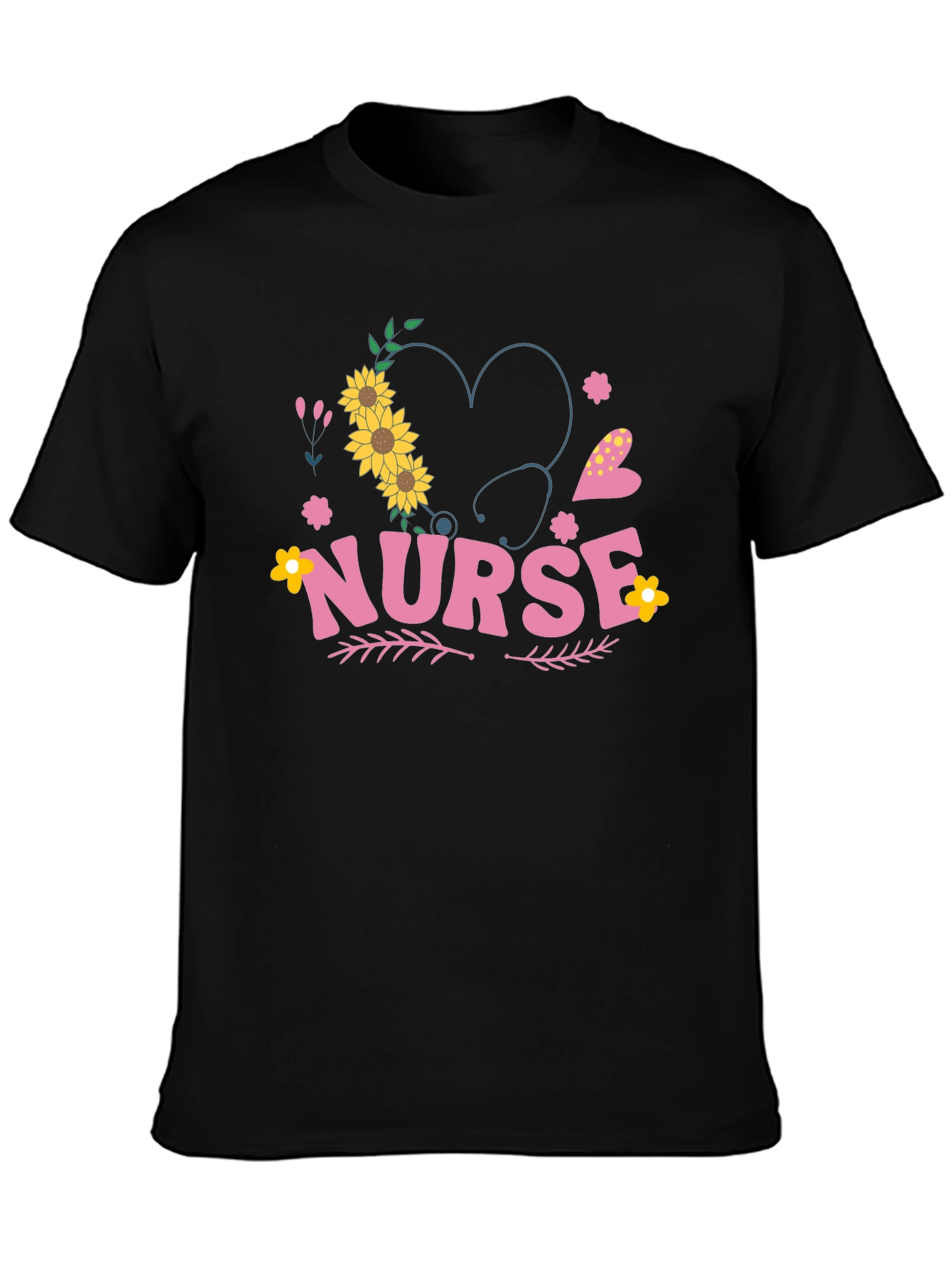Nurse Sunflower Heart Tee