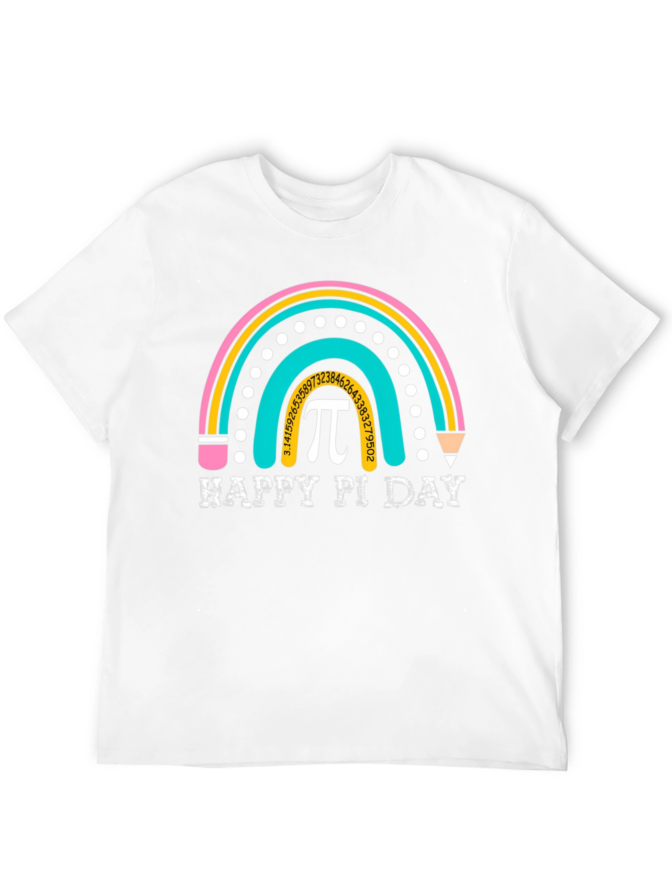 Happy Pi Day Rainbow Graphic T-Shirt