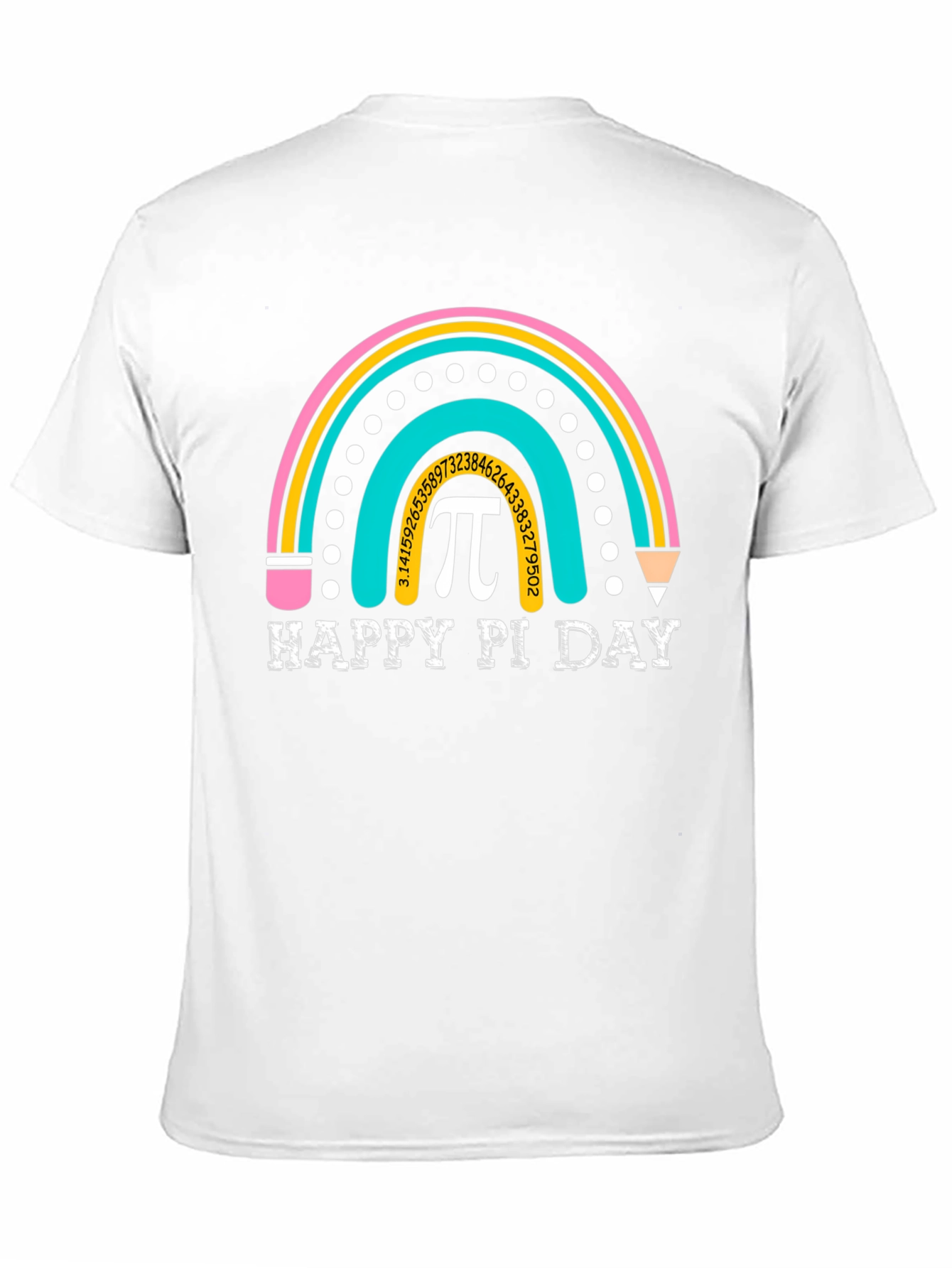 Happy Pi Day Rainbow Graphic T-Shirt