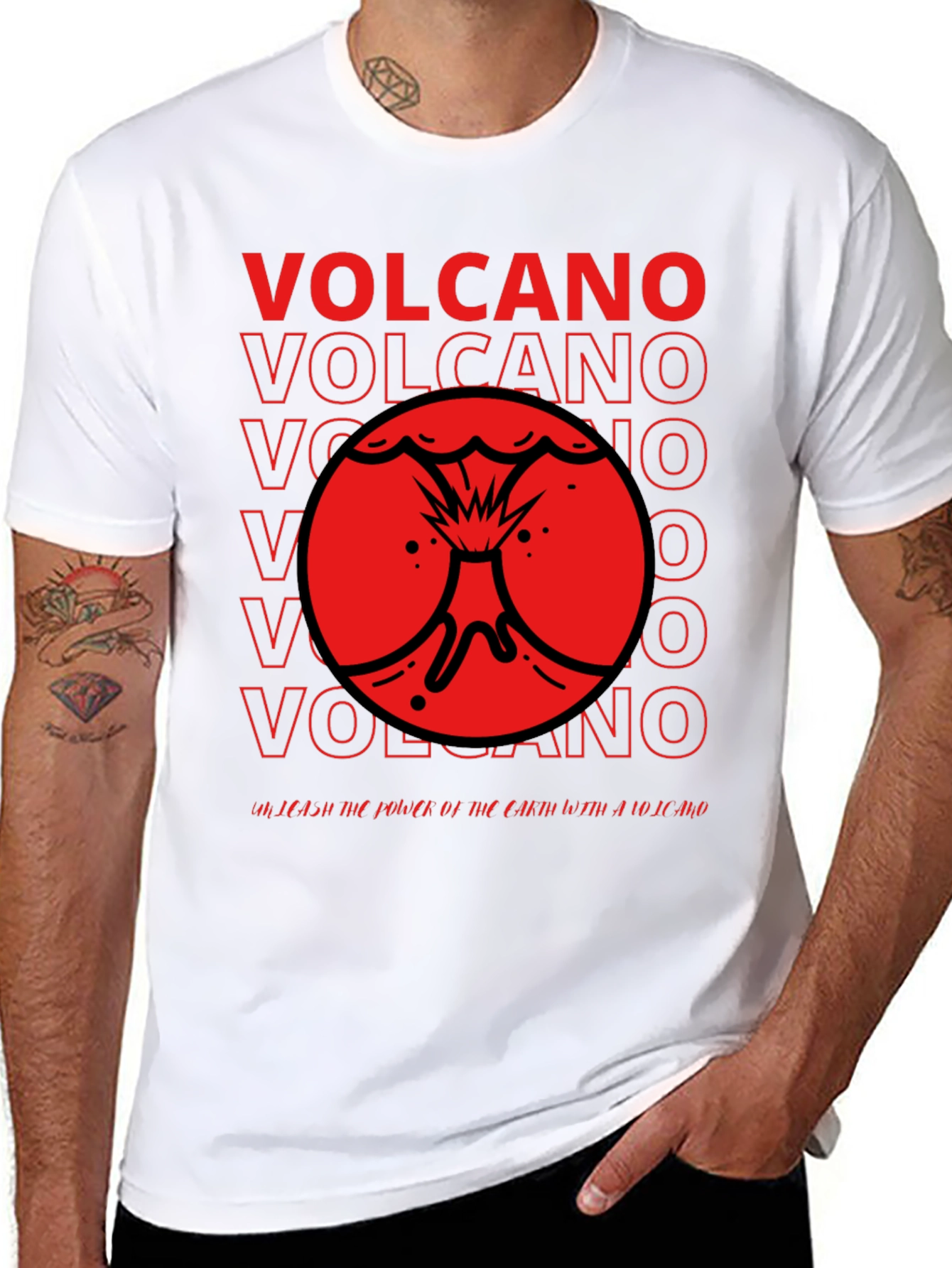 Volcano Graphic T-Shirt - Black
