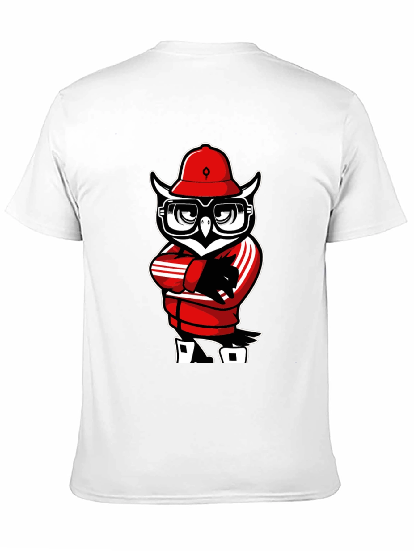 Cool Owl Graphic Tee - Black Cotton T-Shirt