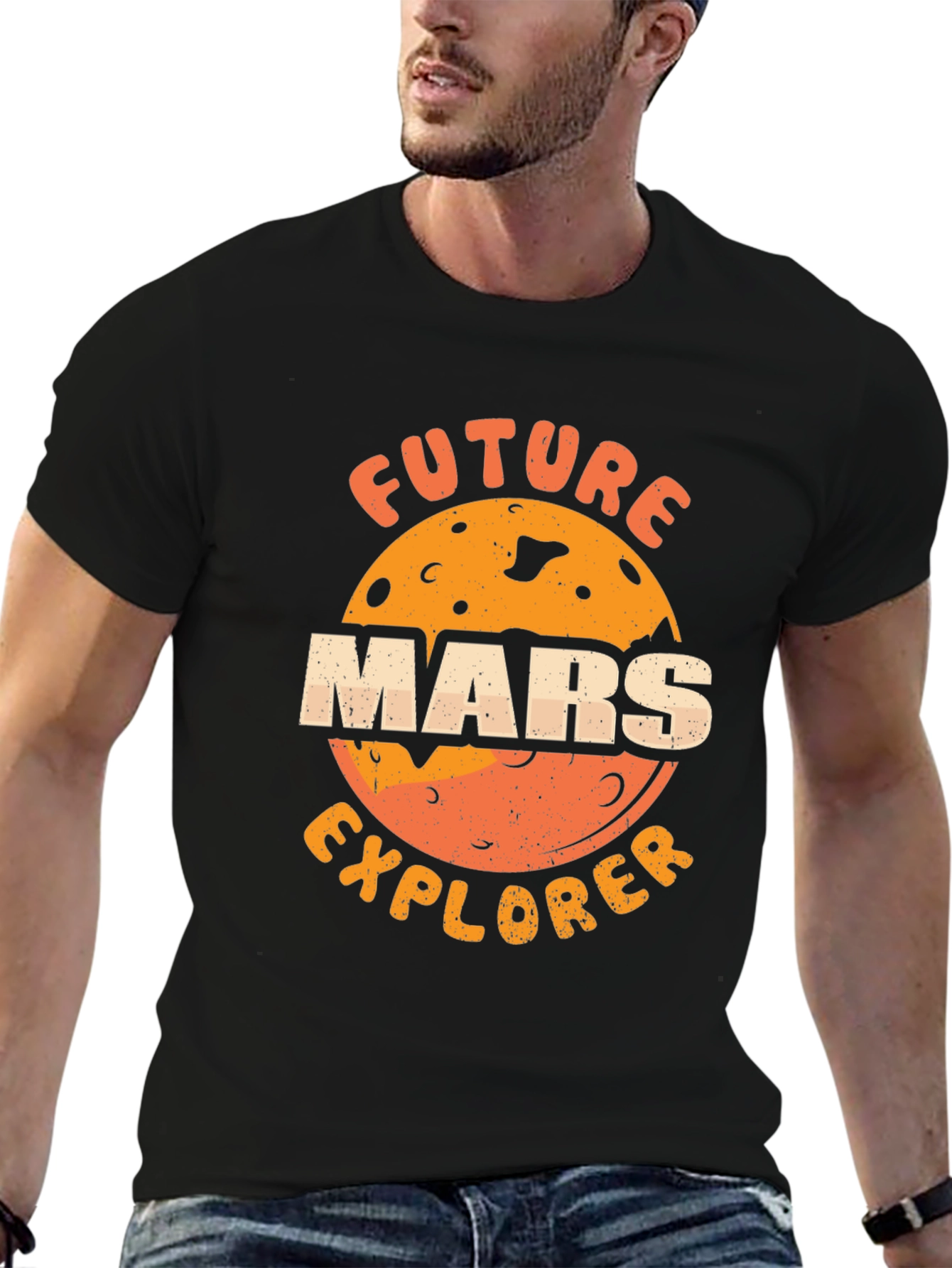 Future Mars Explorer Black T-Shirt