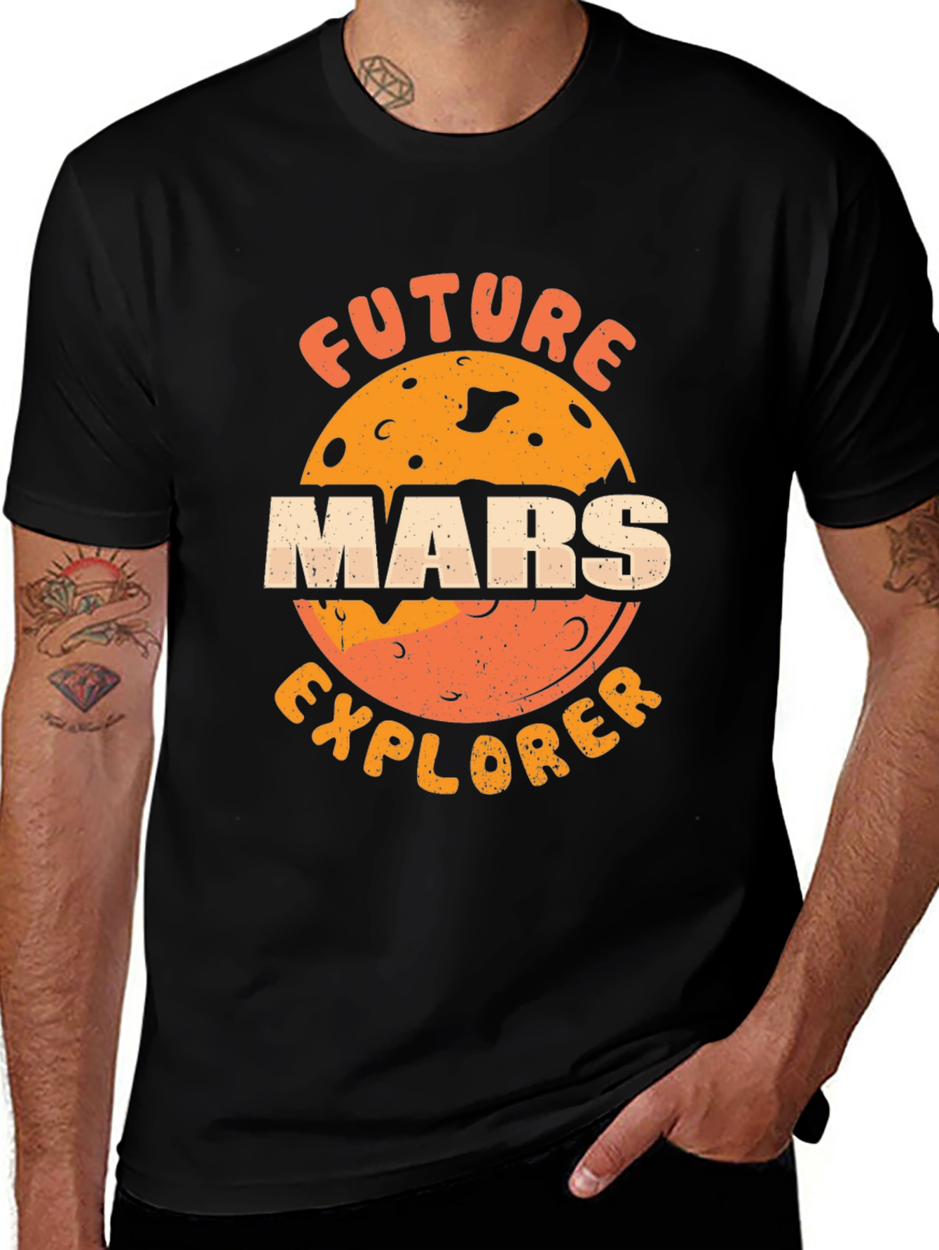 Future Mars Explorer Black T-Shirt