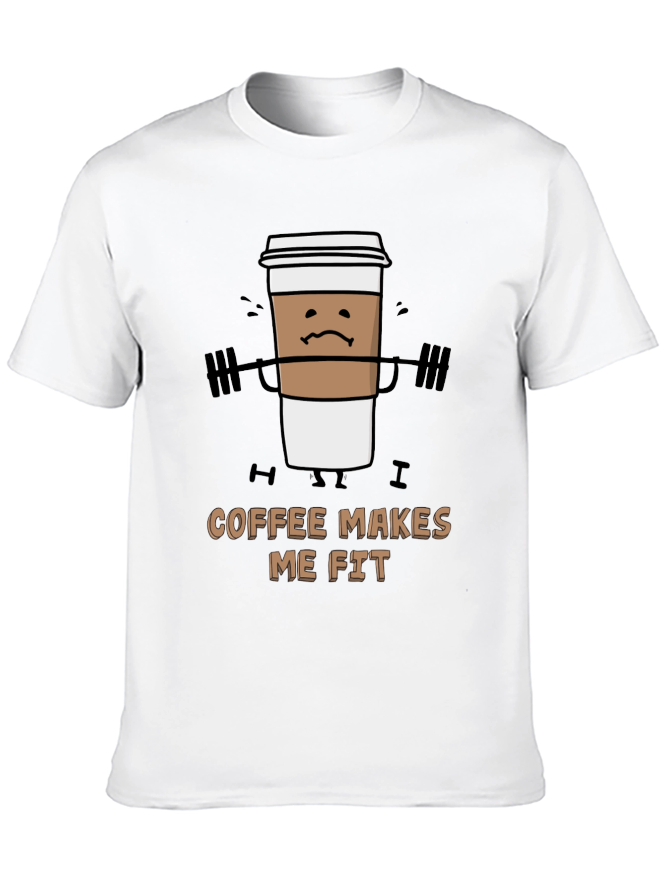 Coffee Makes Me Fit Black T-Shirt