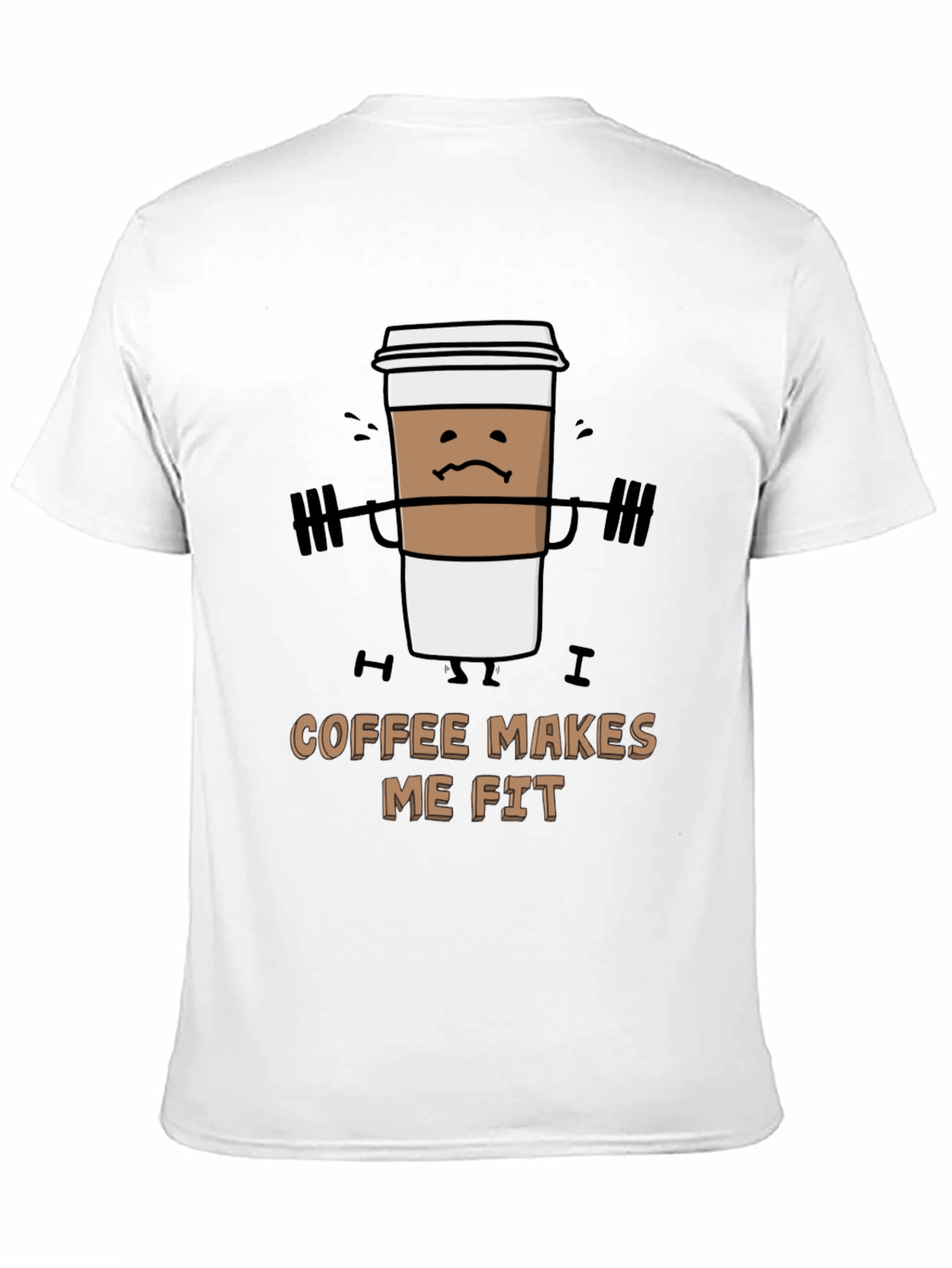 Coffee Makes Me Fit Black T-Shirt