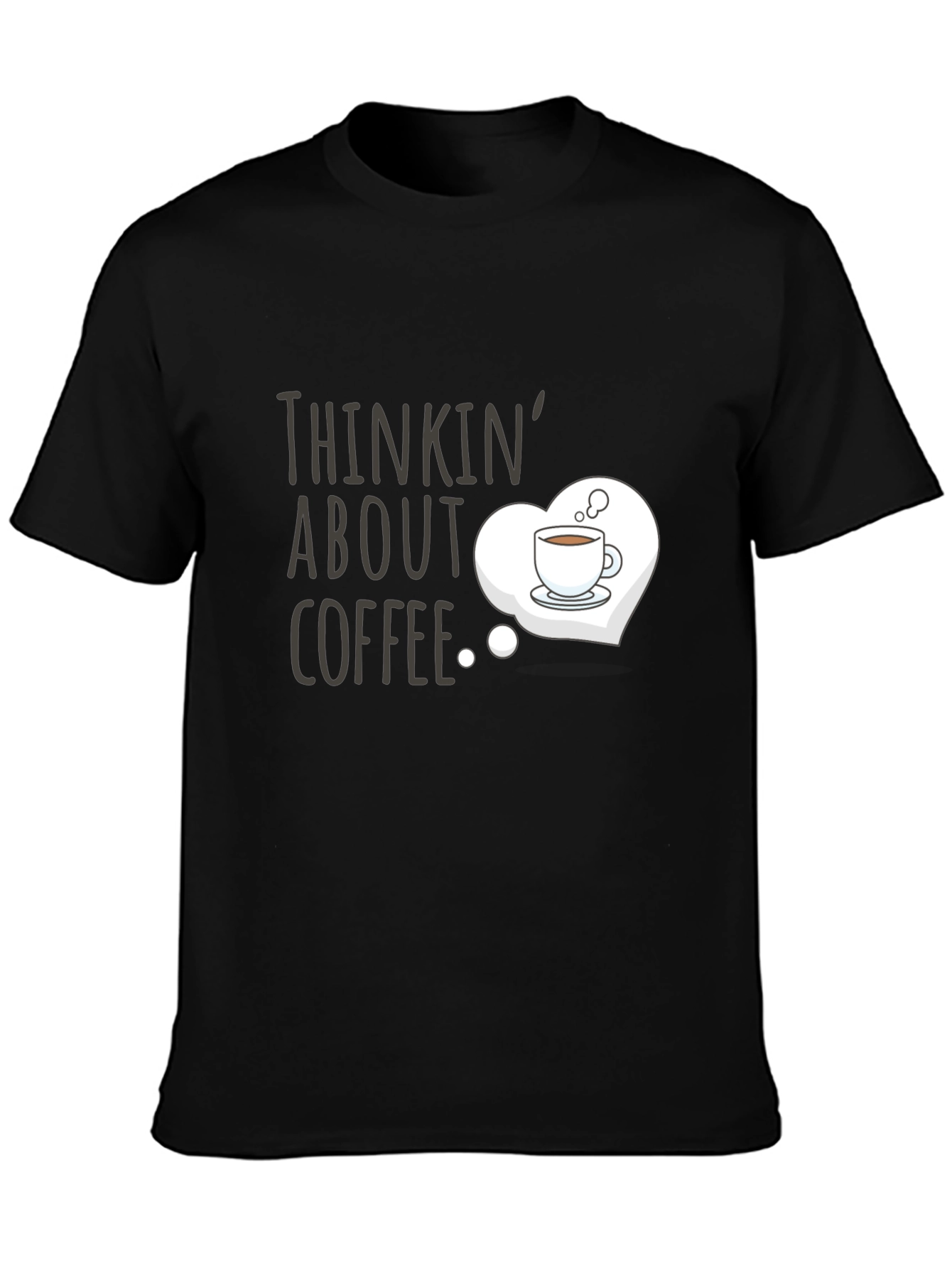 Thinkin About Coffee Graphic Tee - Black
