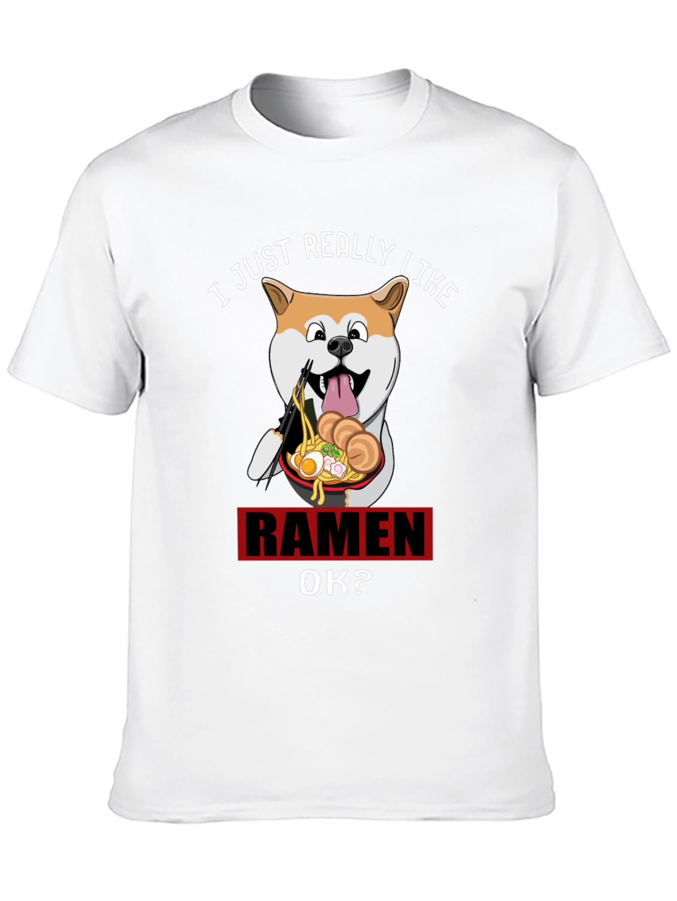 Ramen Lover Dog T-Shirt - Shiba Inu Noodle Fan!