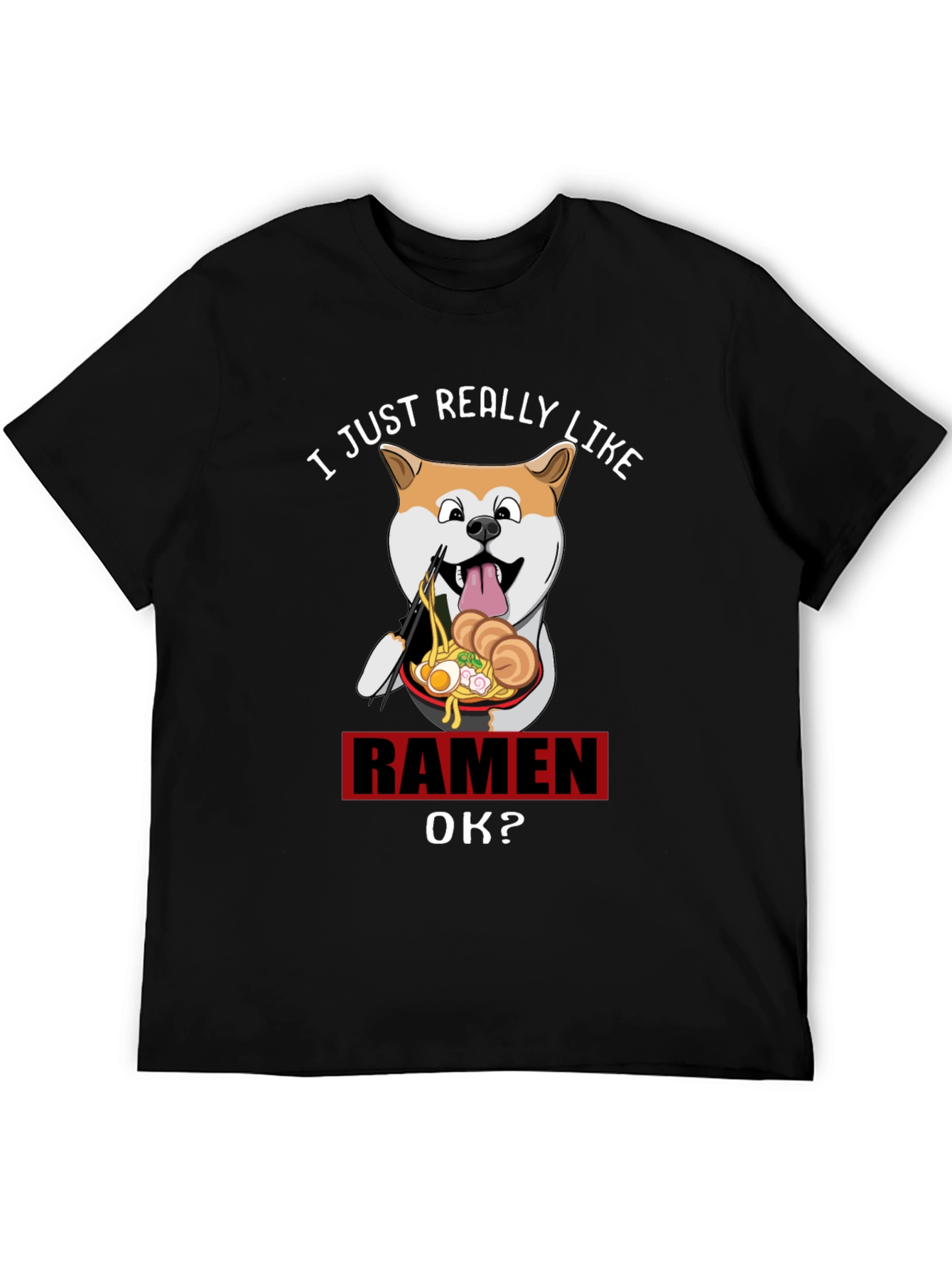 Ramen Lover Dog T-Shirt - Shiba Inu Noodle Fan!