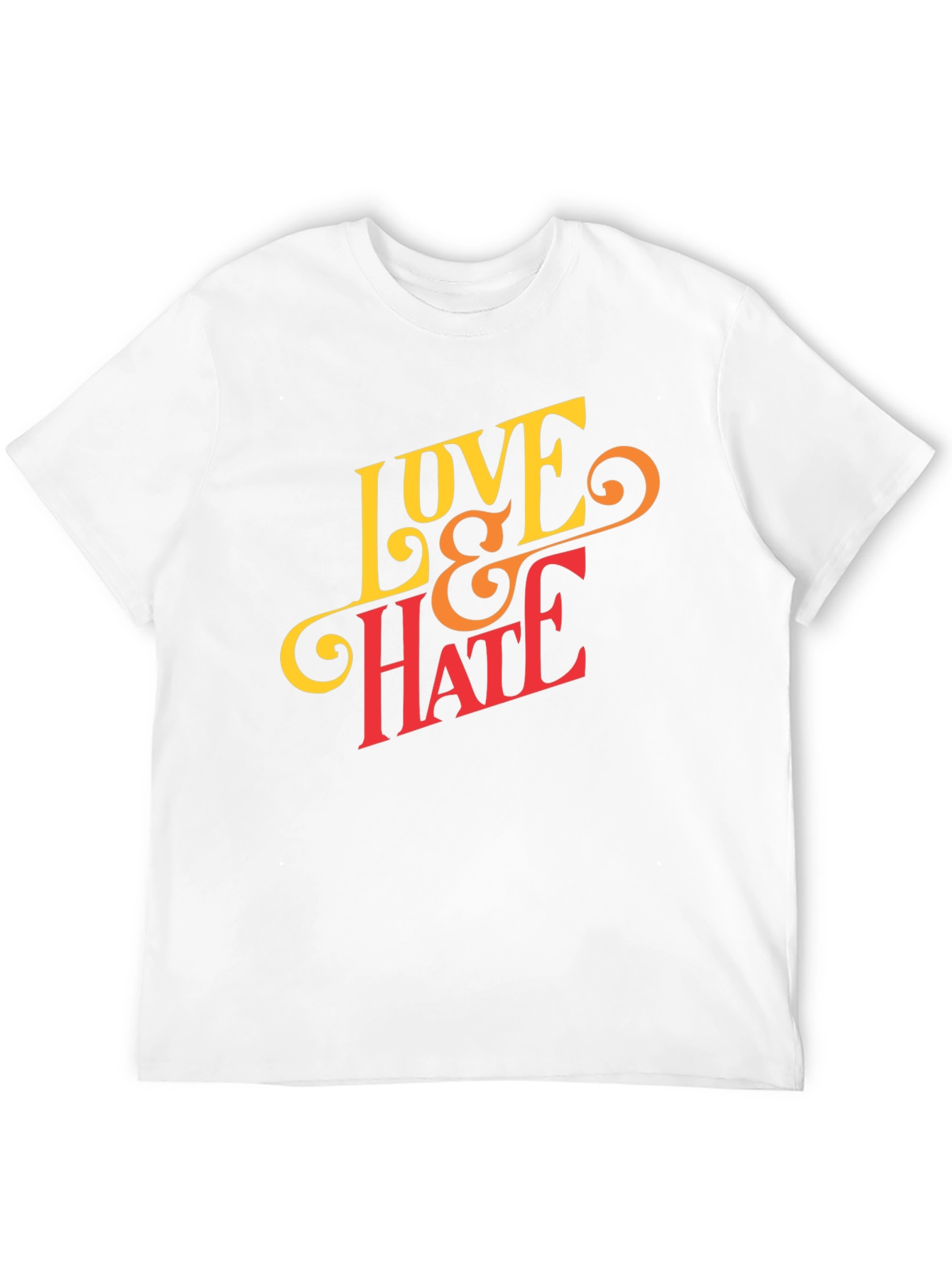 Love & Hate Graphic Tee - Casual Black T-Shirt