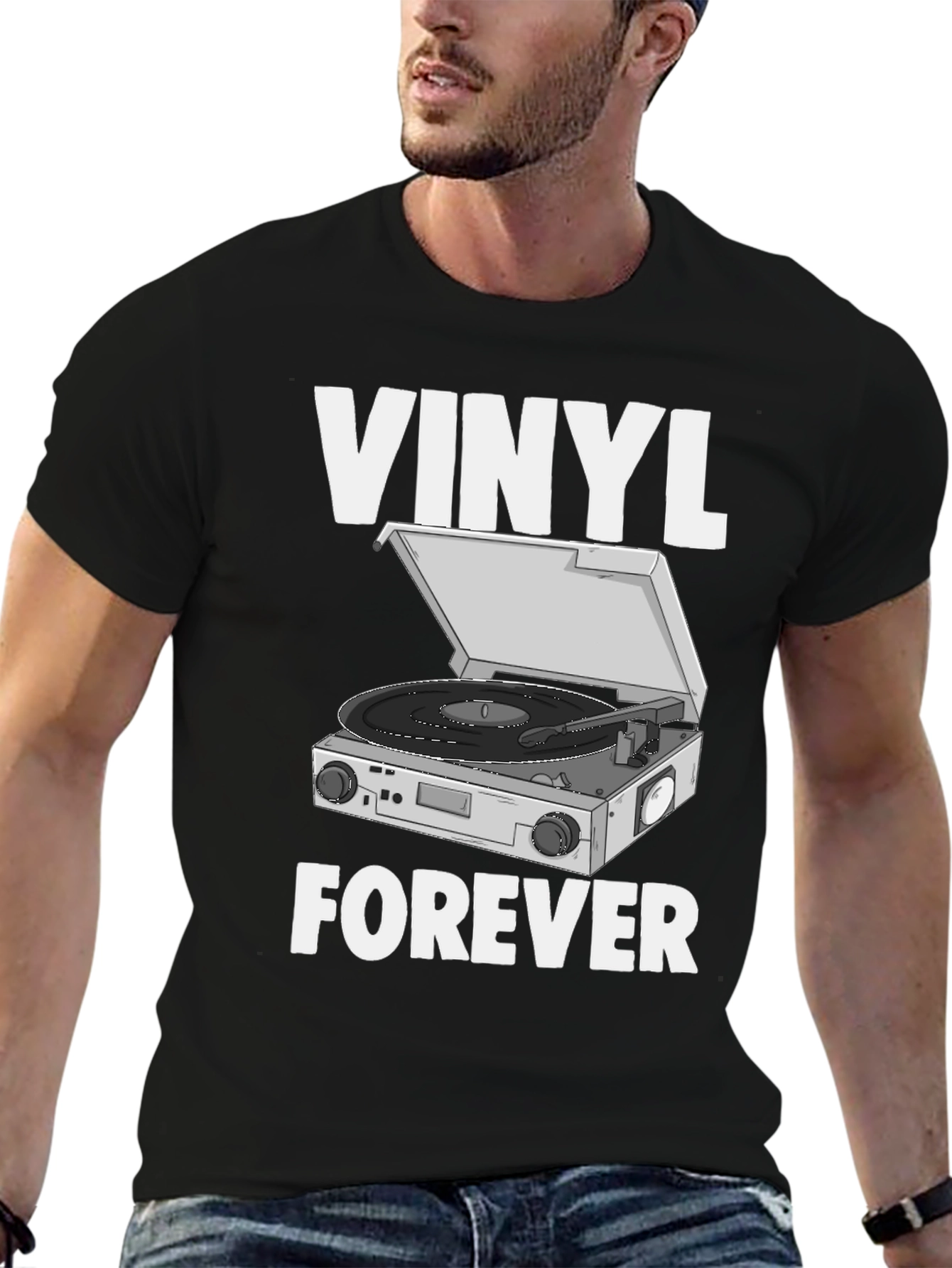 Vinyl Forever Graphic Tee - Music Lovers T-Shirt