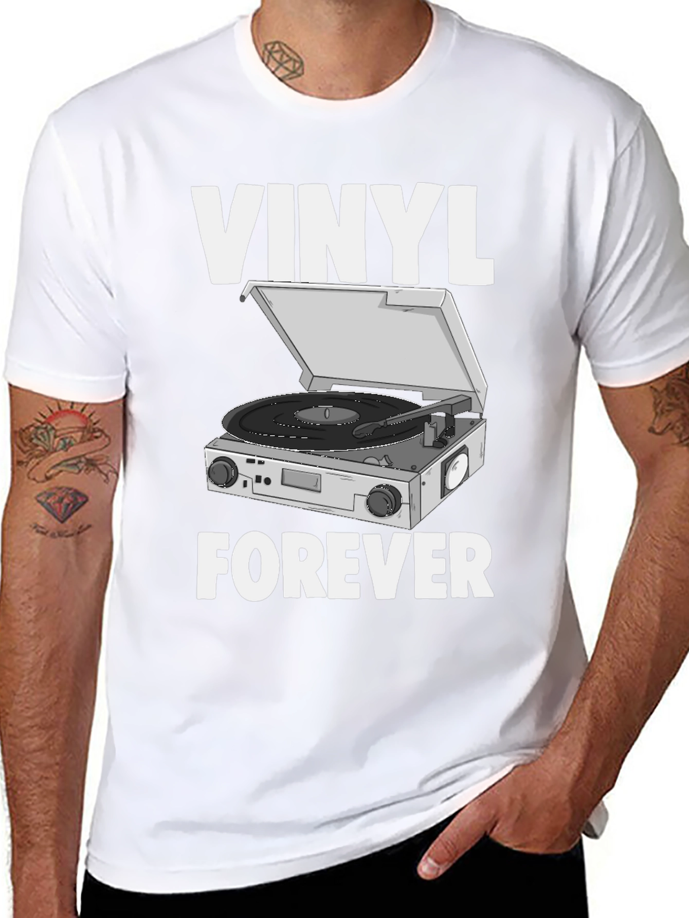 Vinyl Forever Graphic Tee - Music Lovers T-Shirt