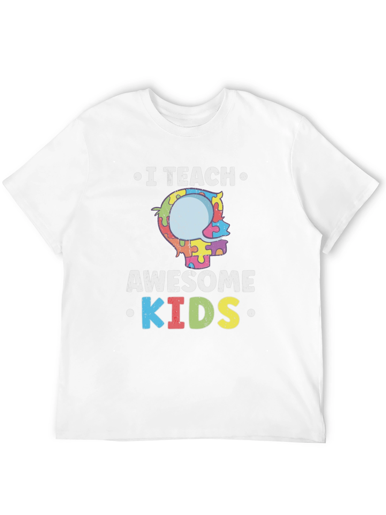 I Teach Awesome Kids Autism Awareness T-Shirt