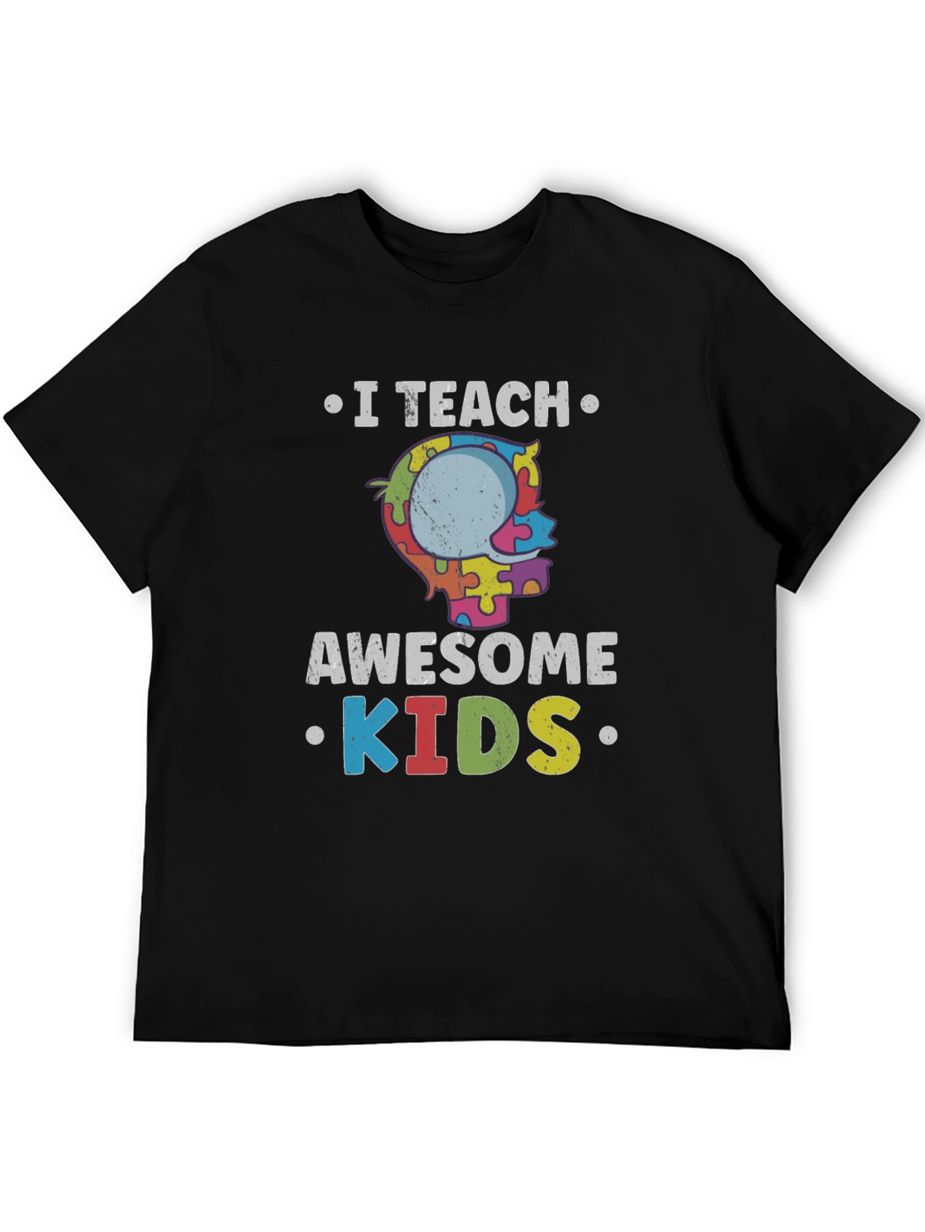I Teach Awesome Kids Autism Awareness T-Shirt