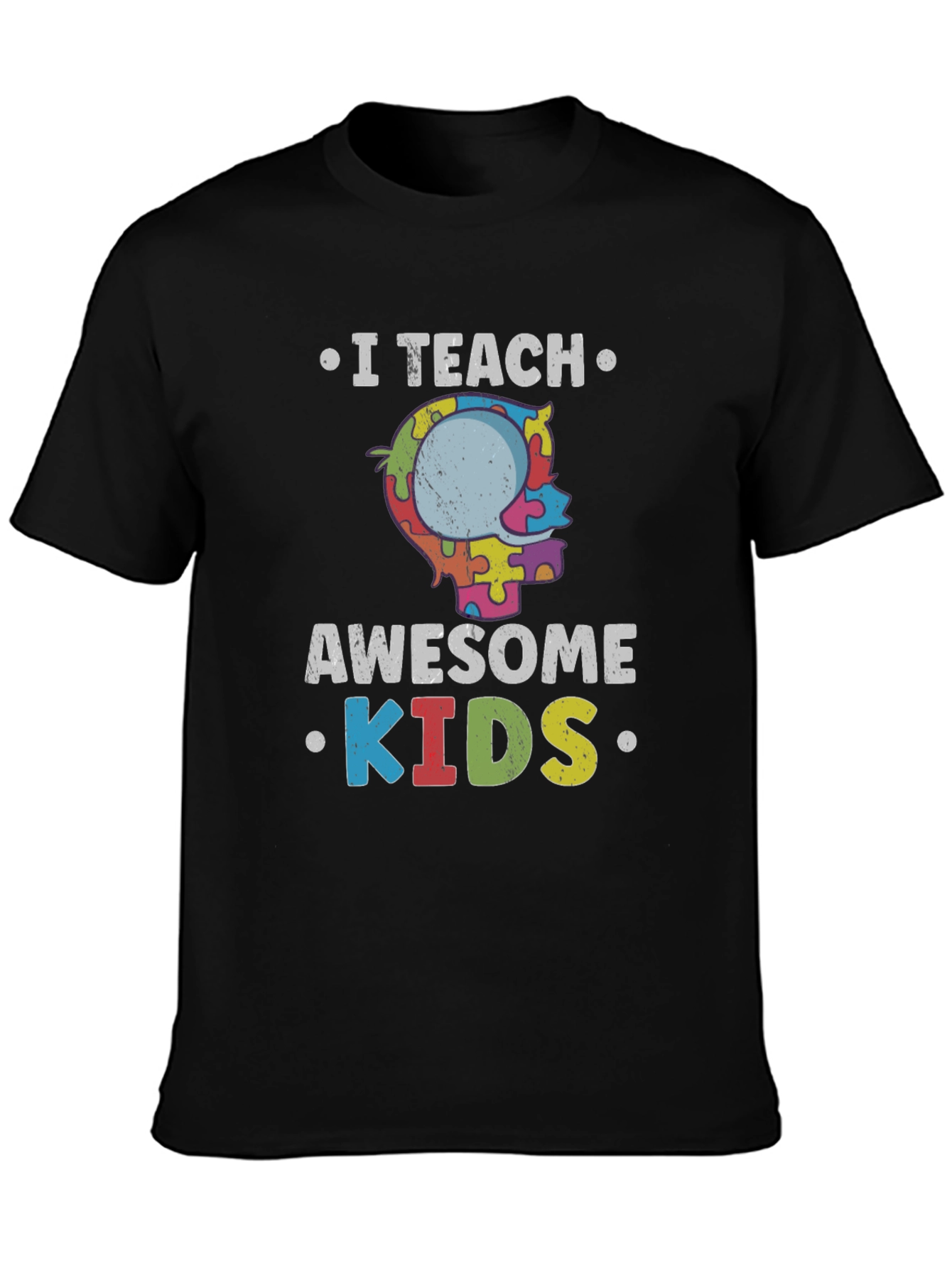 I Teach Awesome Kids Autism Awareness T-Shirt