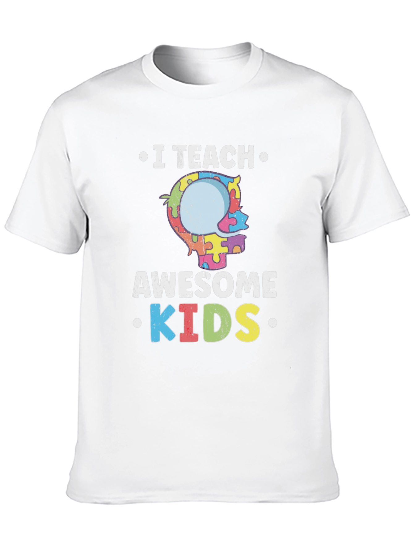 I Teach Awesome Kids Autism Awareness T-Shirt