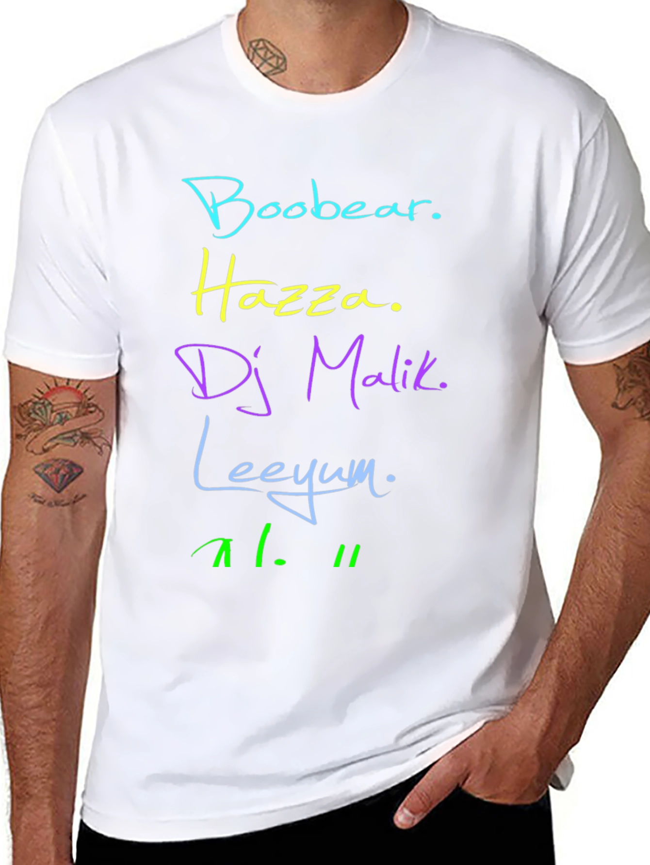 One Direction Nicknames Graphic Print Black T-Shirt