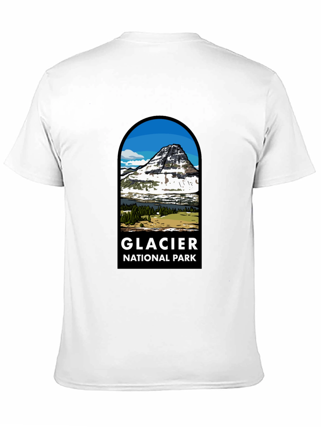 Glacier National Park Black T-Shirt