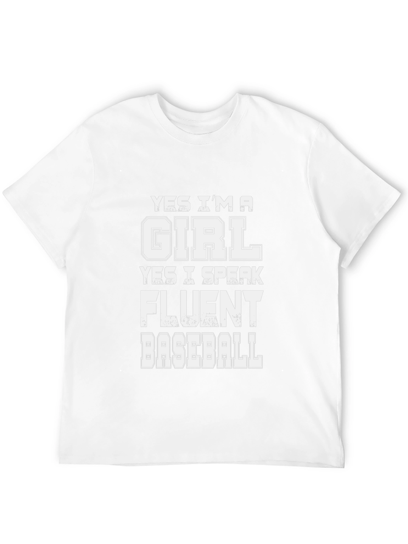 Funny Baseball Girl T-Shirt - Fluent Baseball