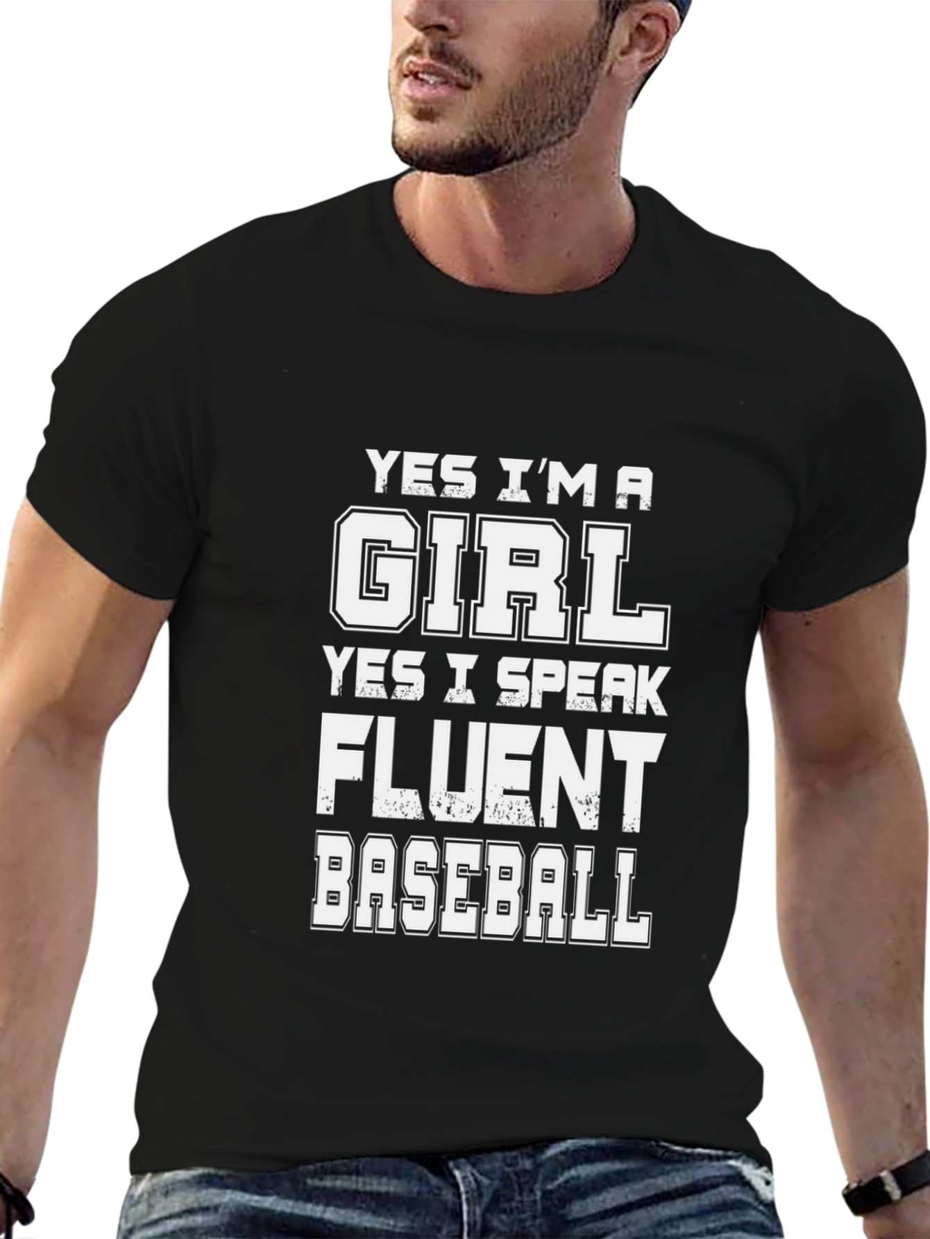 Funny Baseball Girl T-Shirt - Fluent Baseball