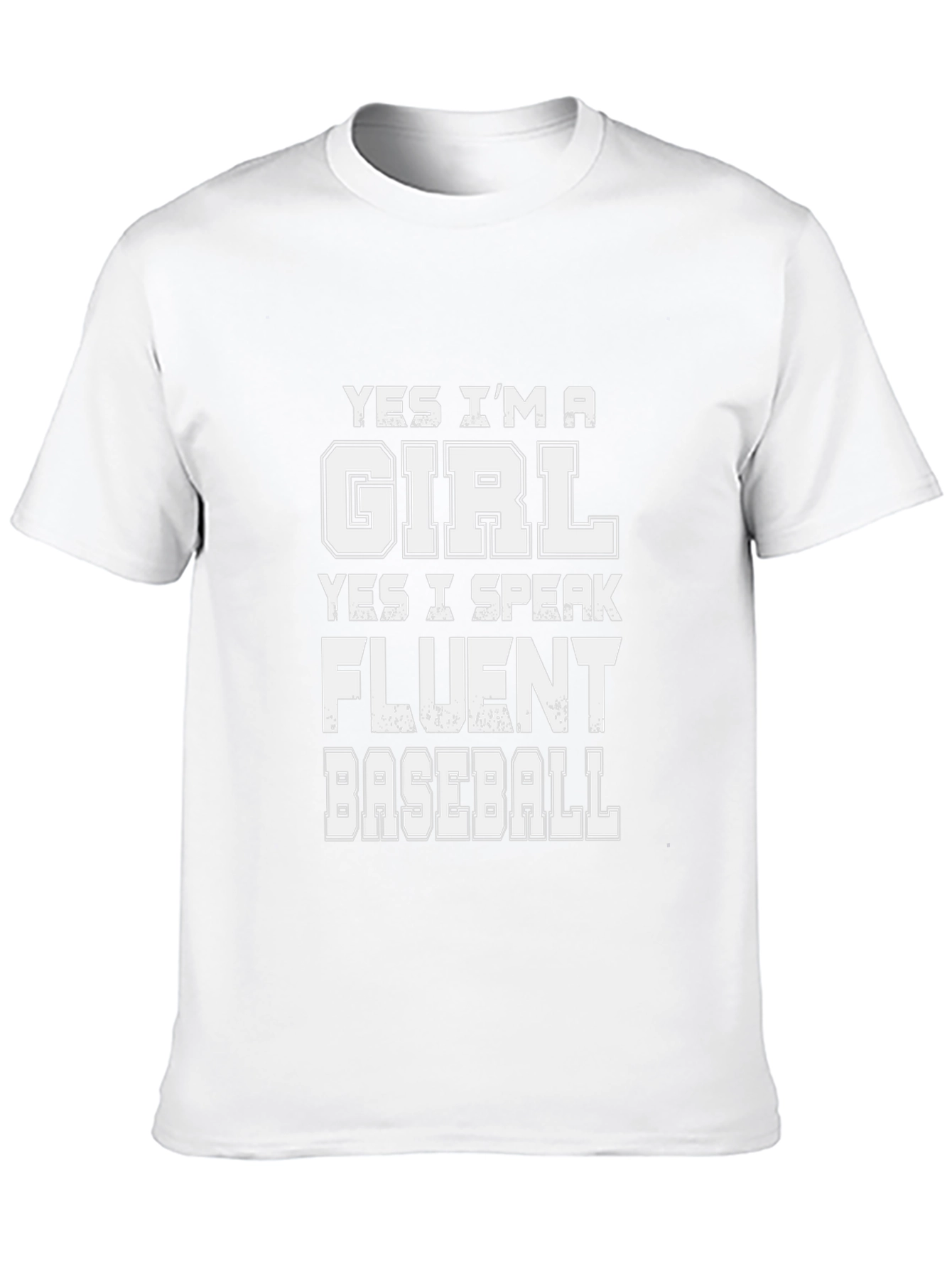 Funny Baseball Girl T-Shirt - Fluent Baseball