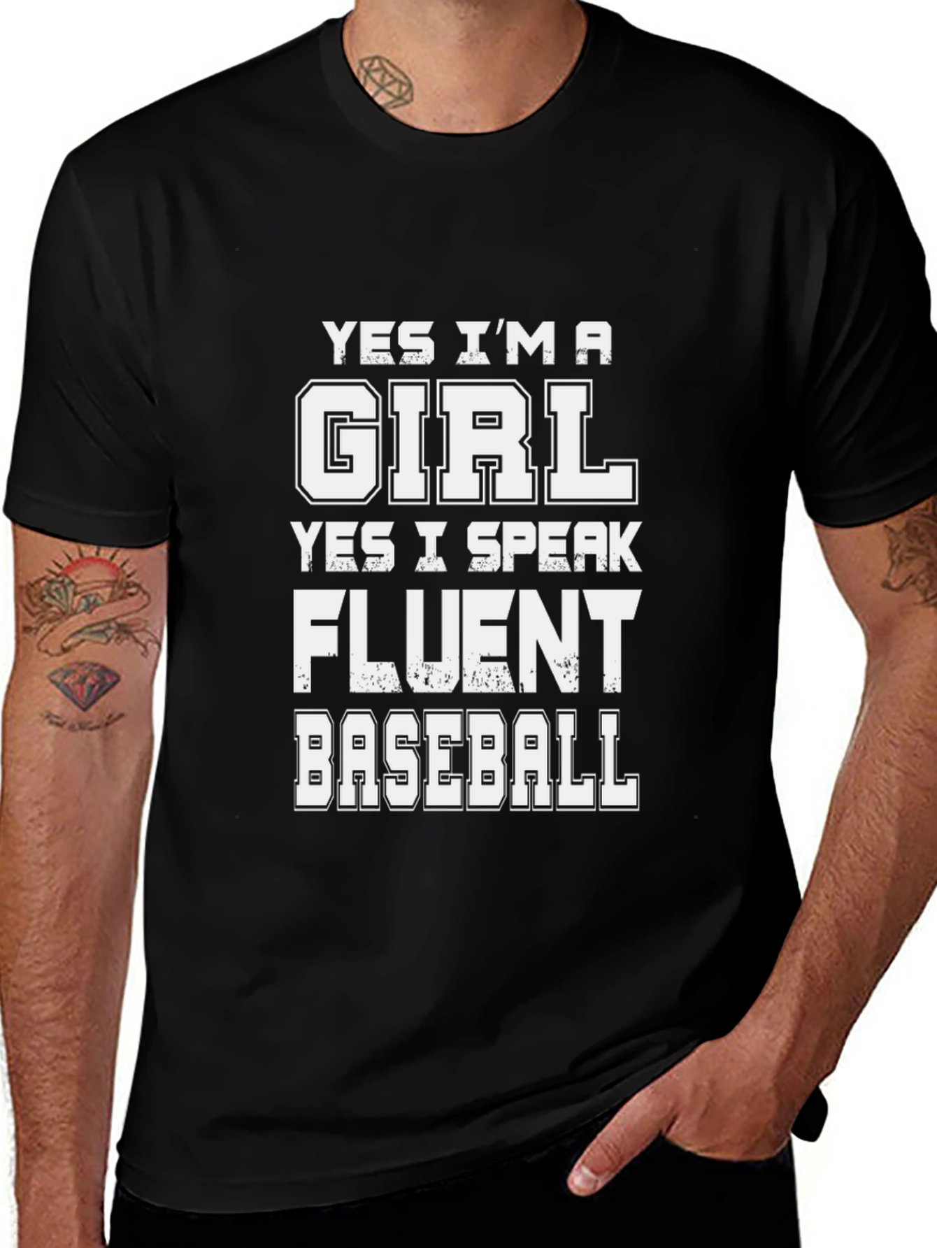 Funny Baseball Girl T-Shirt - Fluent Baseball