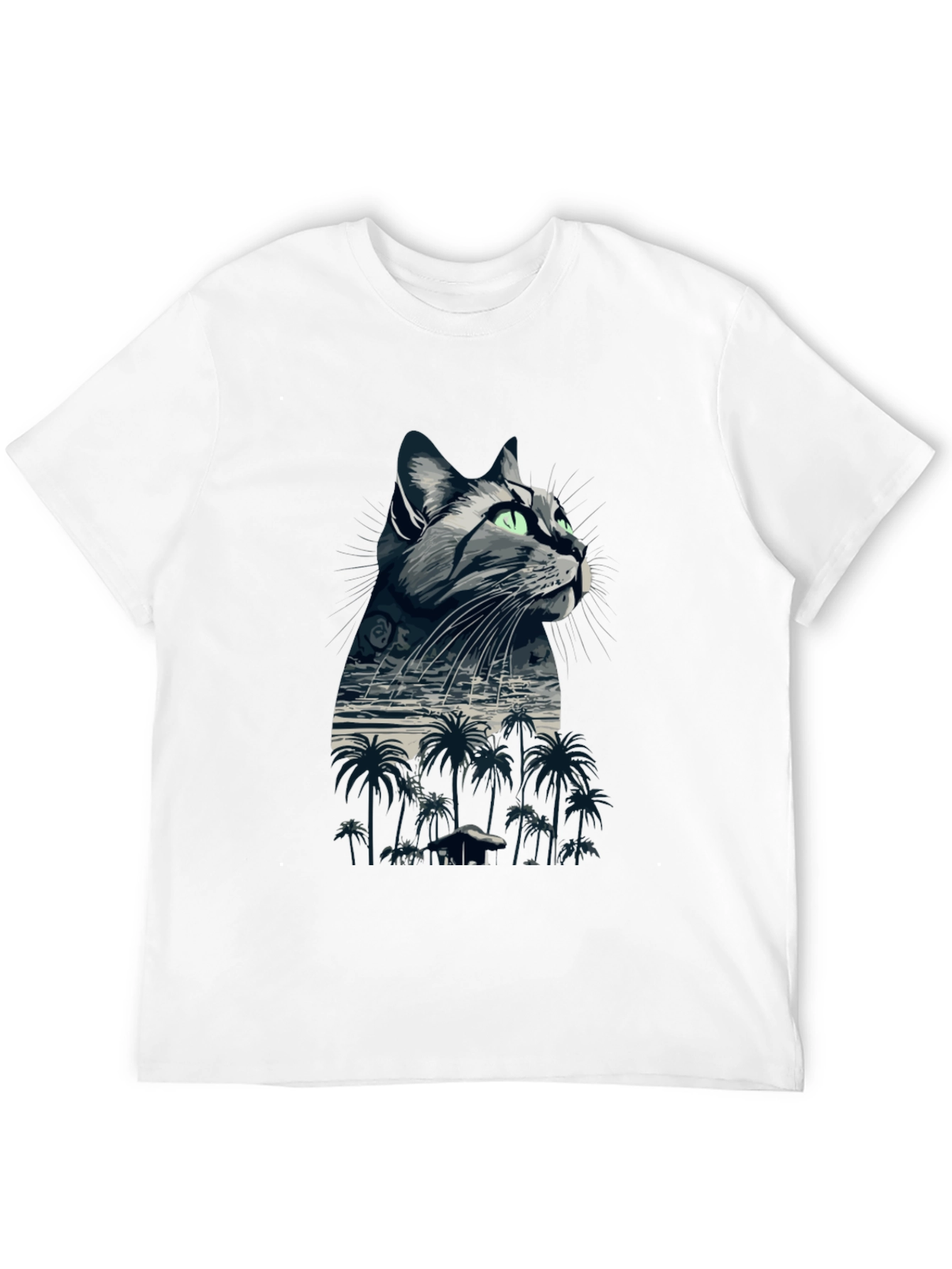 Cat Island Graphic Tee - Mens Black T-Shirt