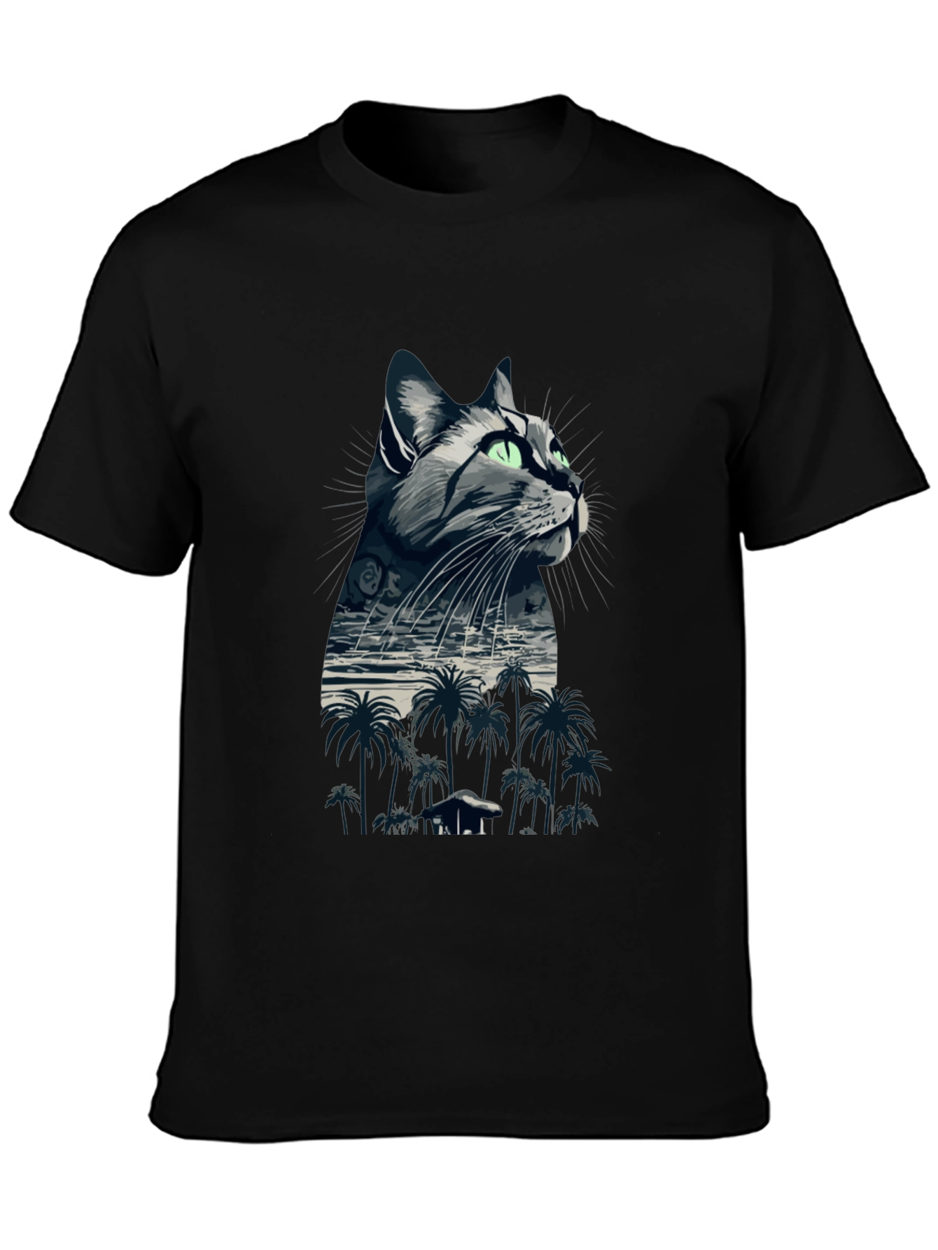 Cat Island Graphic Tee - Mens Black T-Shirt
