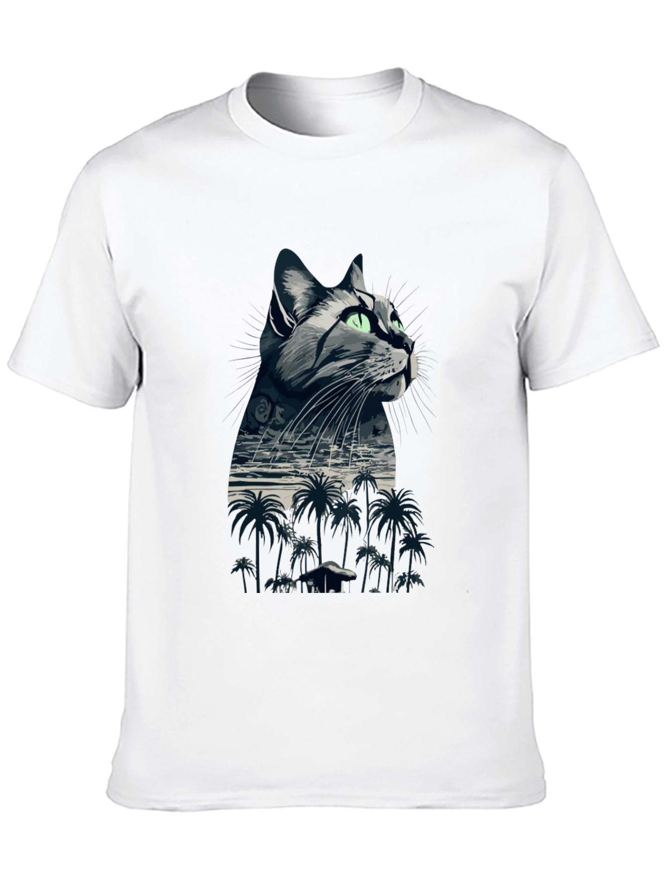 Cat Island Graphic Tee - Mens Black T-Shirt