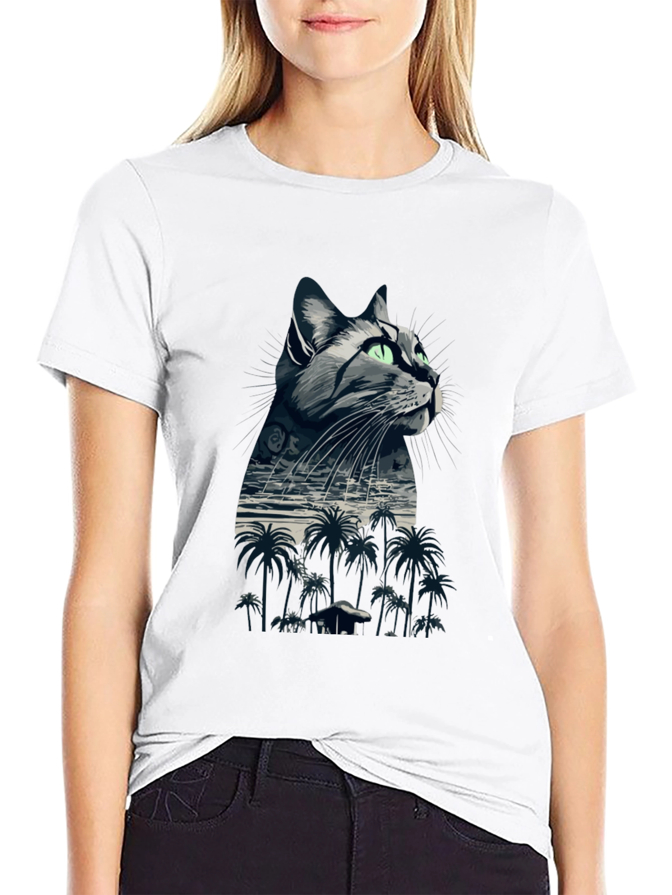 Cat Island Graphic Tee - Mens Black T-Shirt