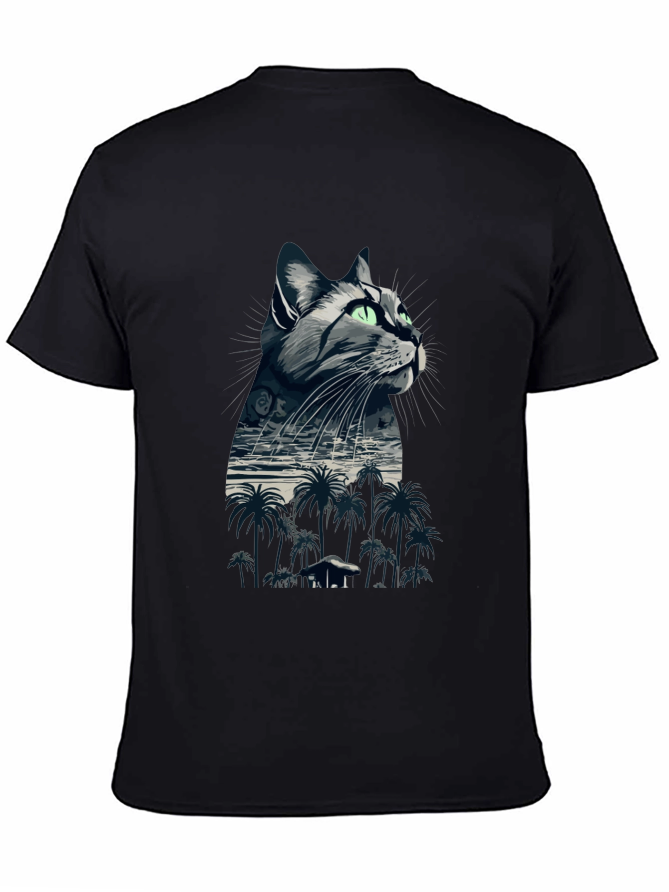 Cat Island Graphic Tee - Mens Black T-Shirt