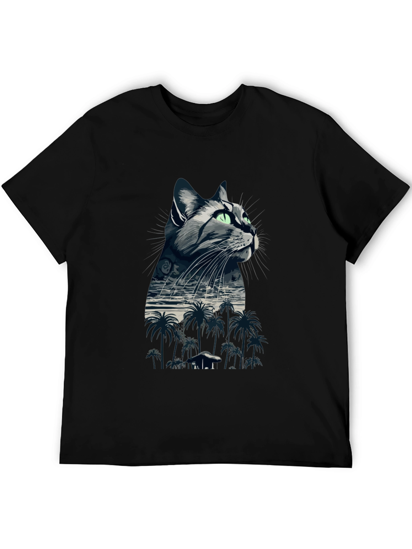 Cat Island Graphic Tee - Mens Black T-Shirt
