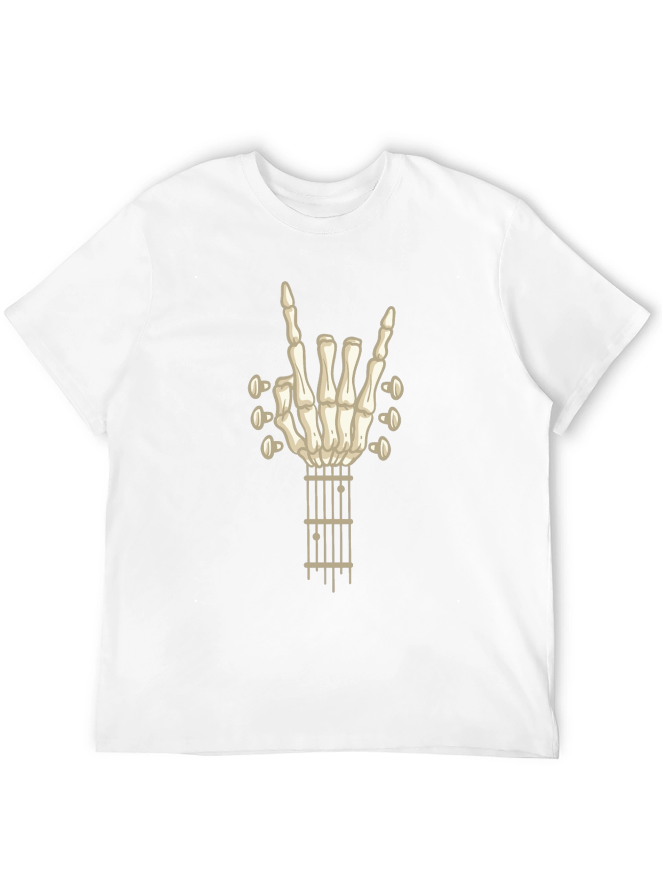 Skeleton Hand Guitar Rock T-Shirt