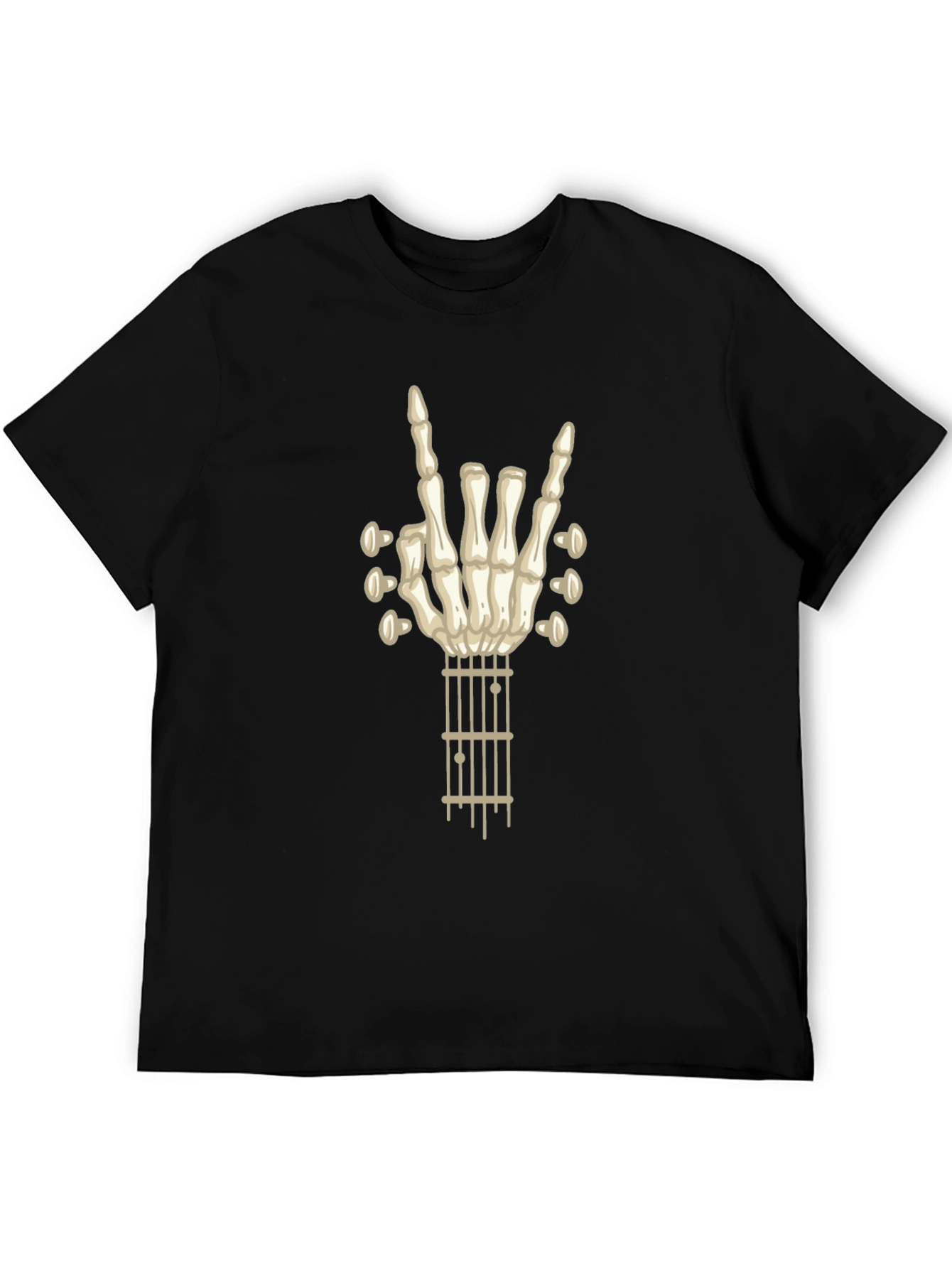 Skeleton Hand Guitar Rock T-Shirt