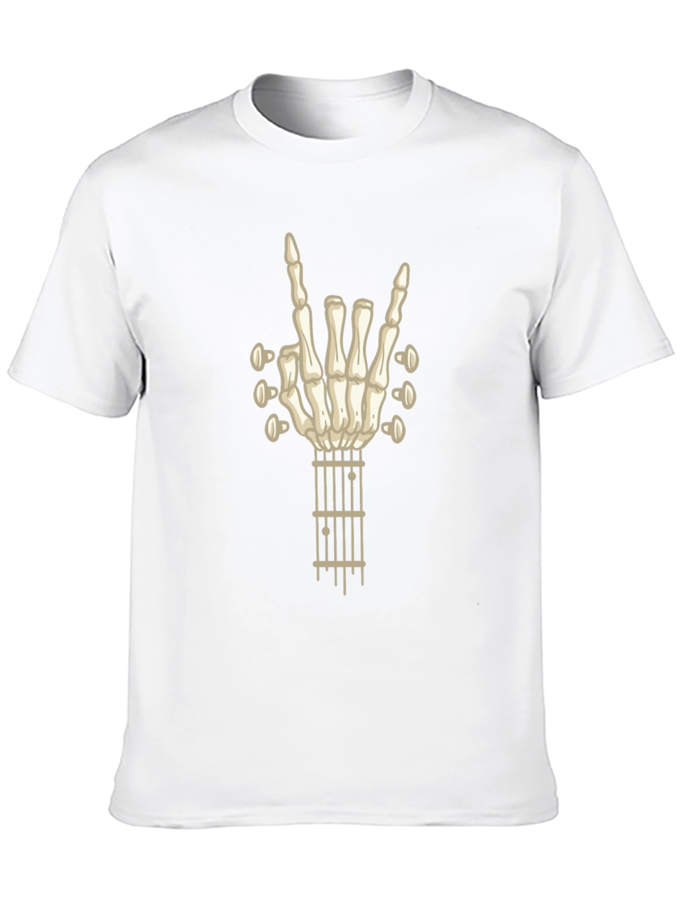 Skeleton Hand Guitar Rock T-Shirt