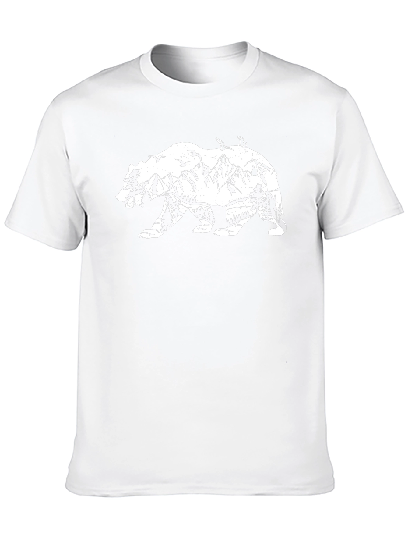 Nature Bear Graphic T-Shirt - Black