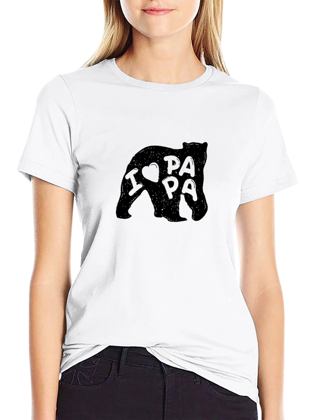 Papa Bear T-Shirt - I Heart Papa Graphic Tee